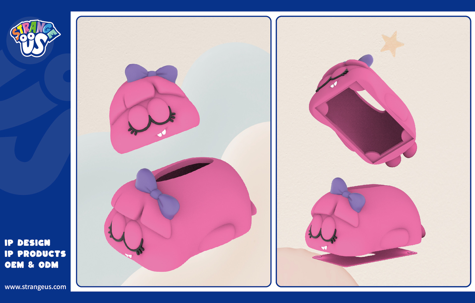 Cute Monster Click Pens