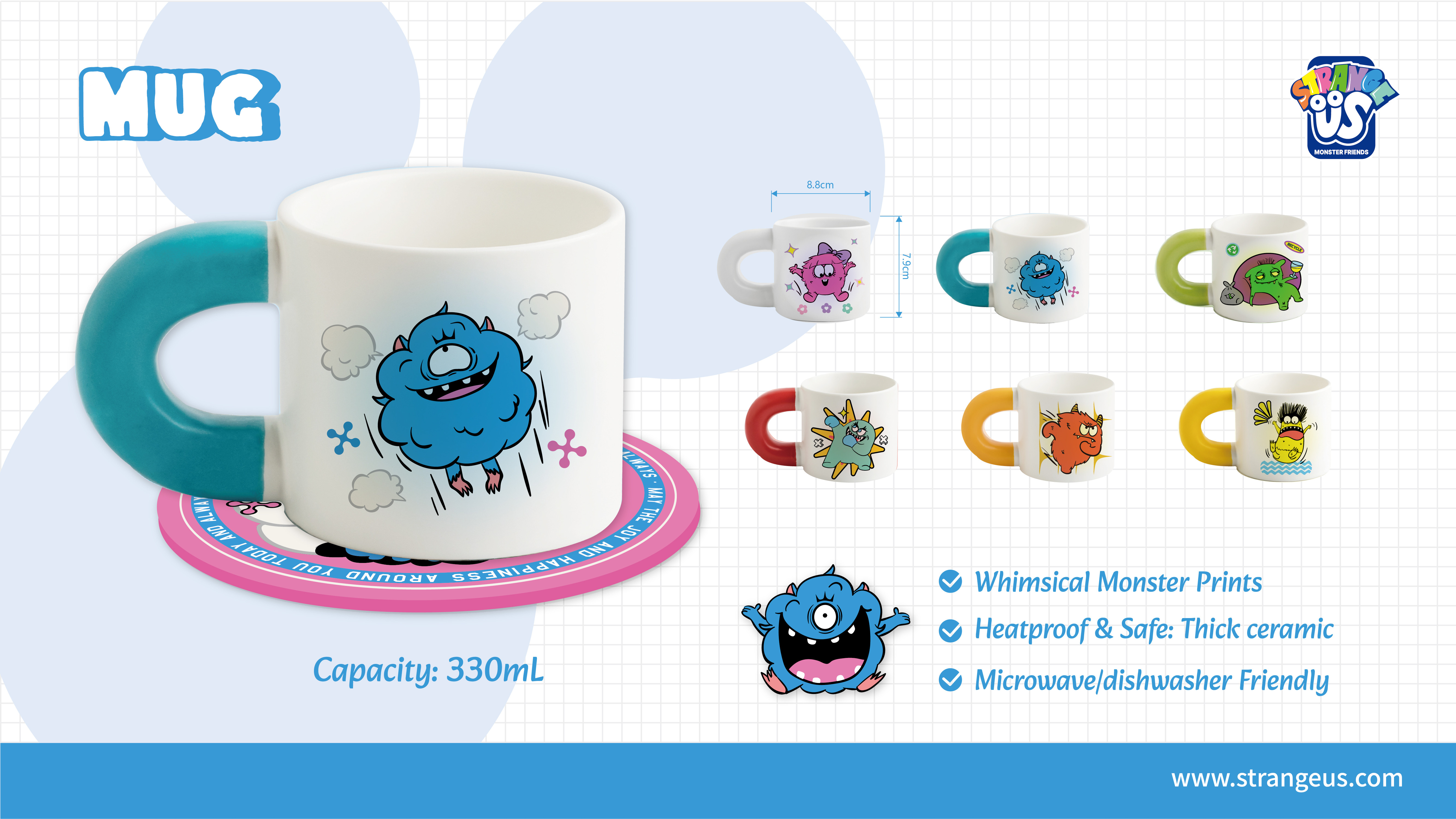 Cute Monster Click Pens