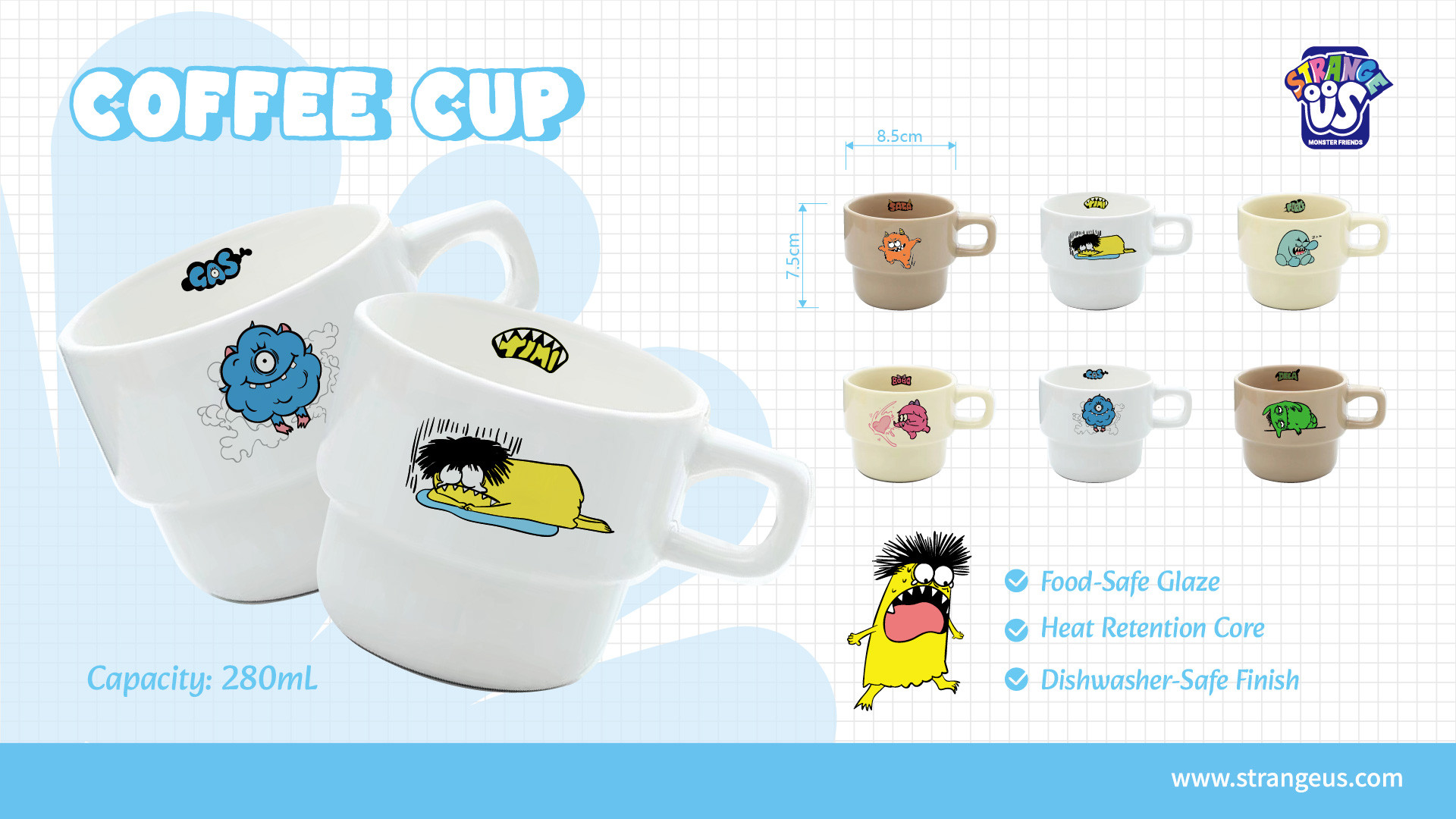 Cute Monster Click Pens