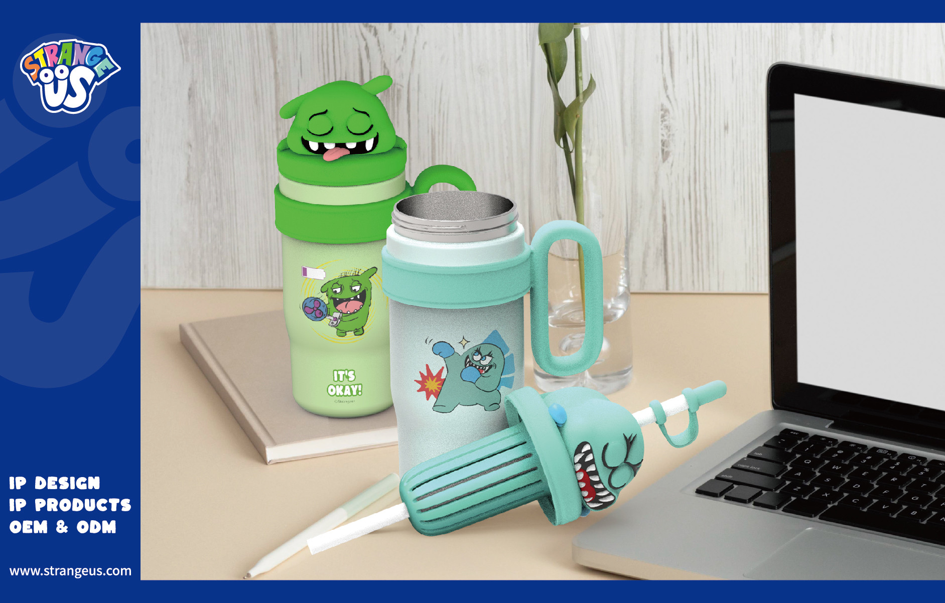 Cute Monster Click Pens