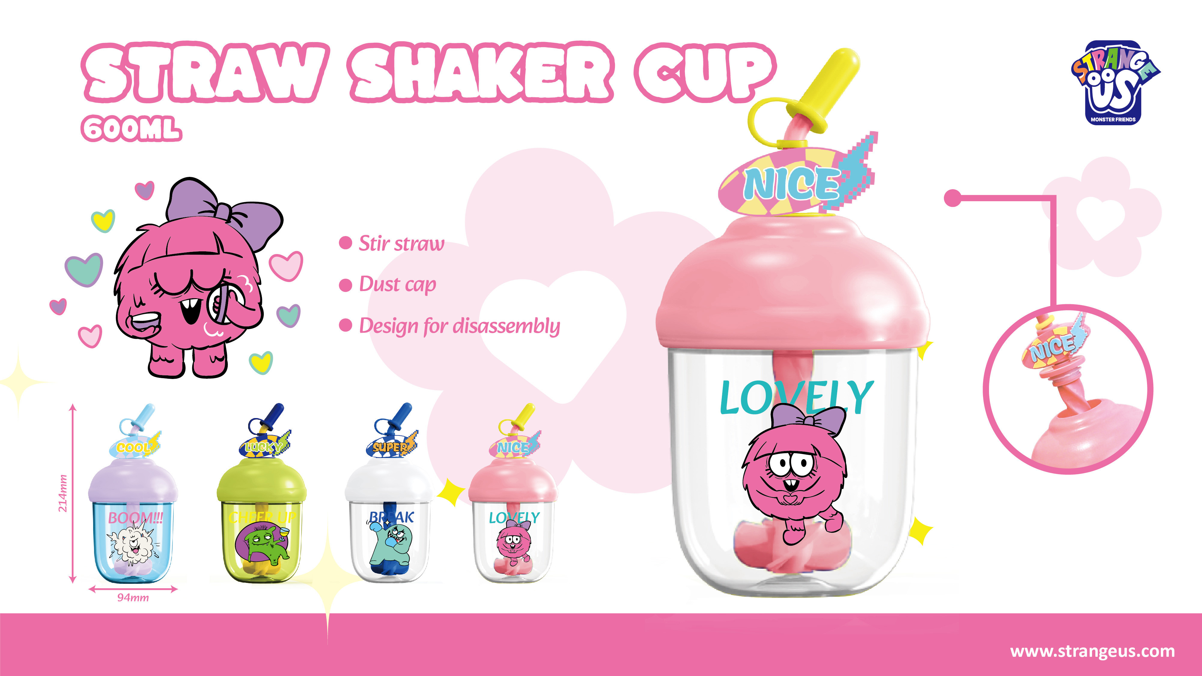 Cute Monster Click Pens