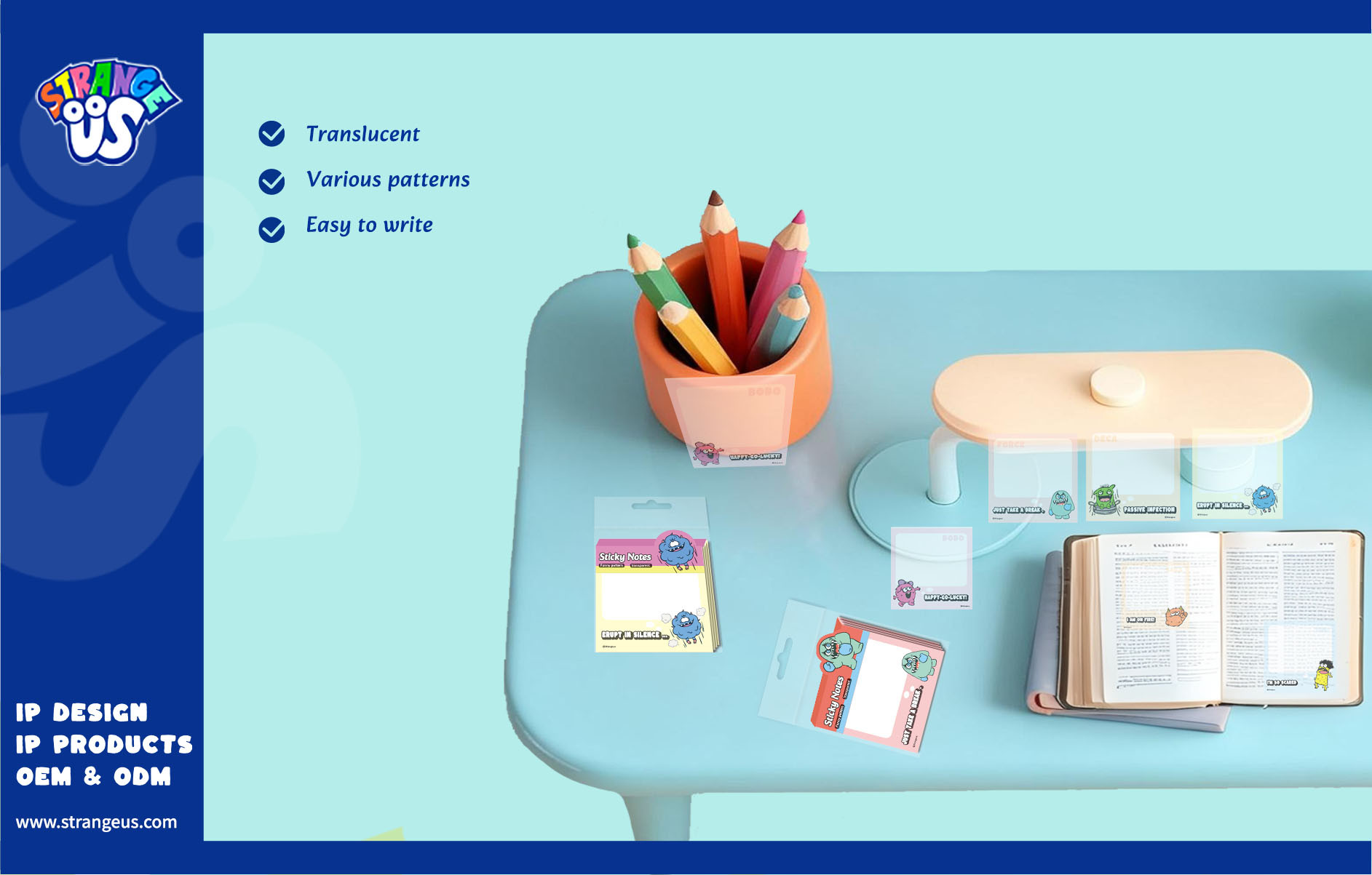 Cute Monster Click Pens