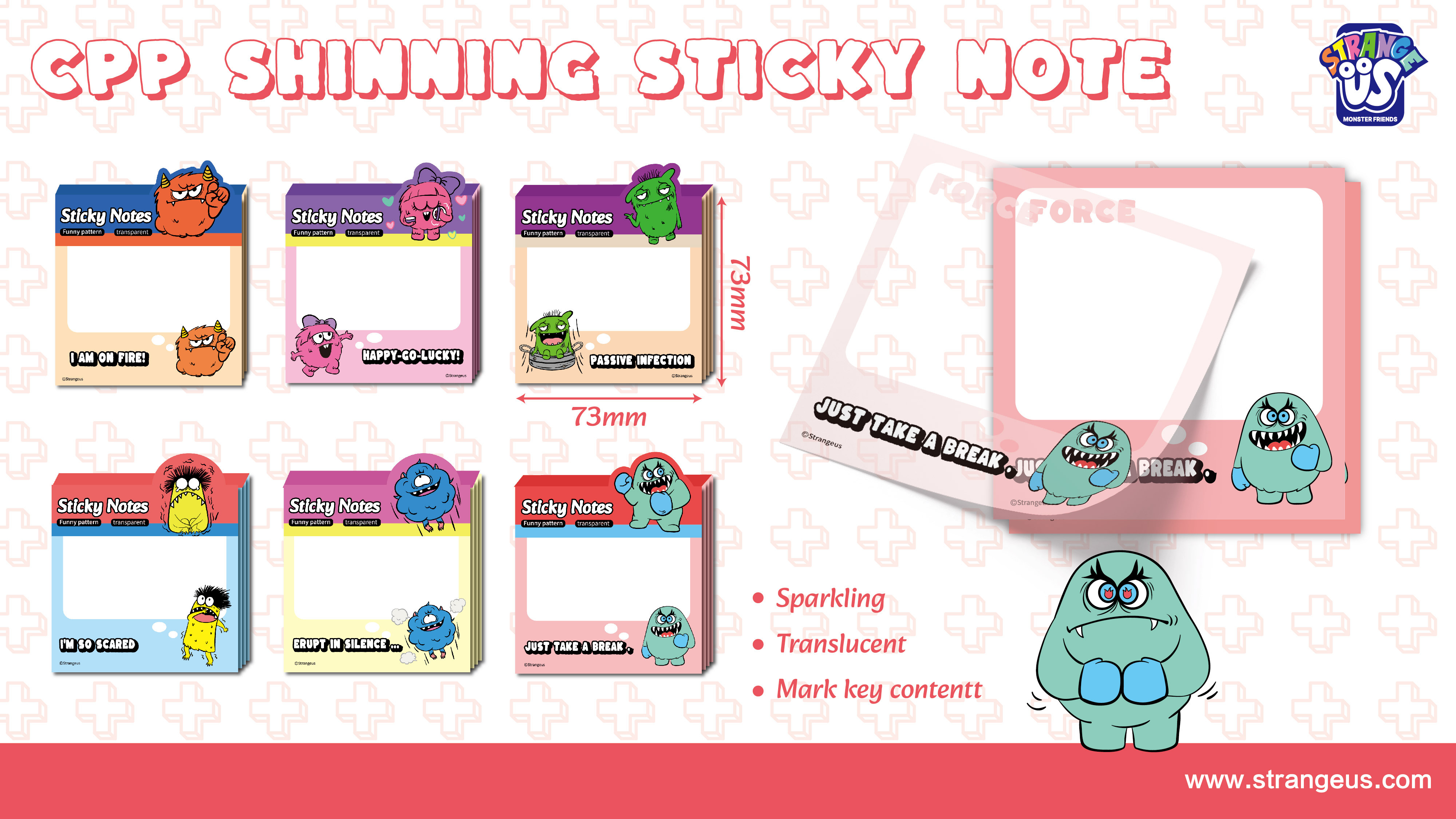 Cute Monster Click Pens