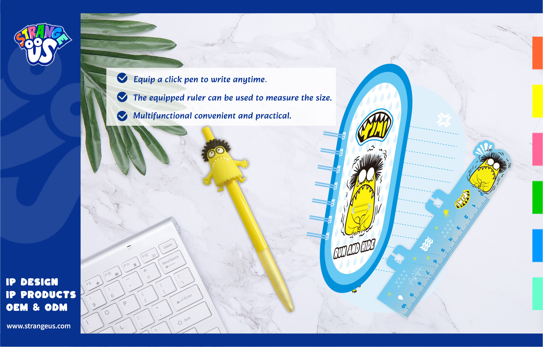 Cute Monster Click Pens