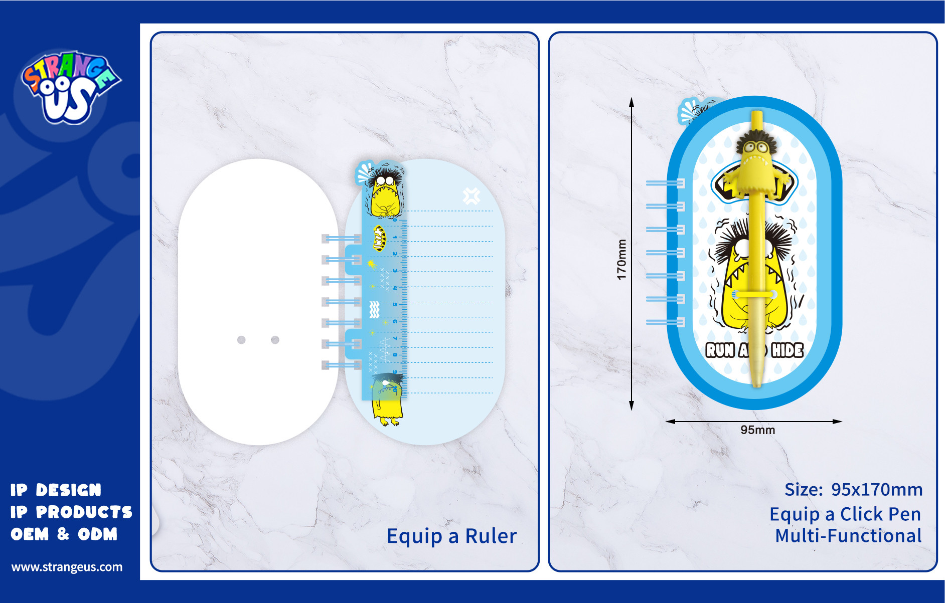 Cute Monster Click Pens