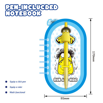 Monster Pen-included Notebook