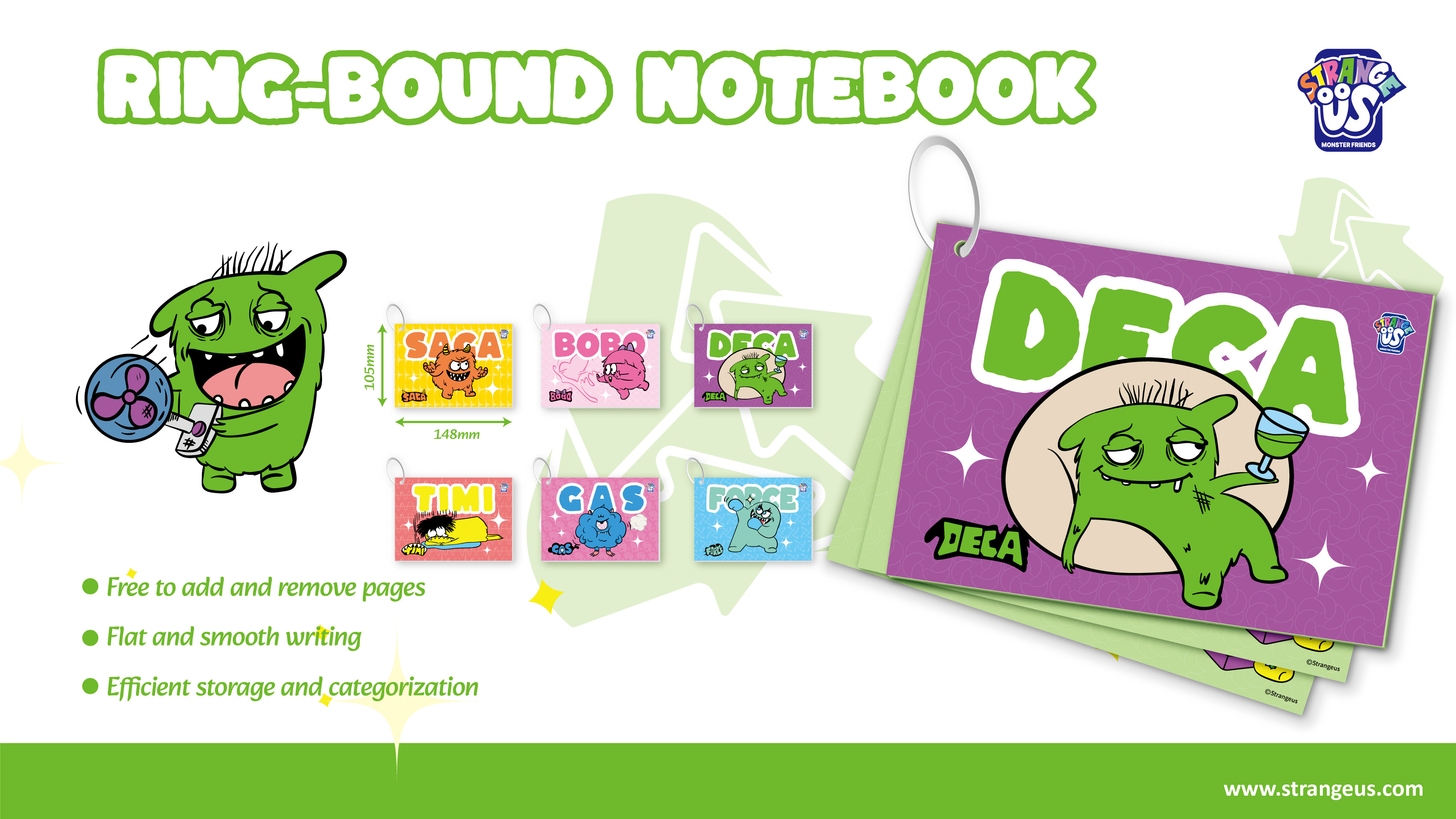 Cute Monster Click Pens