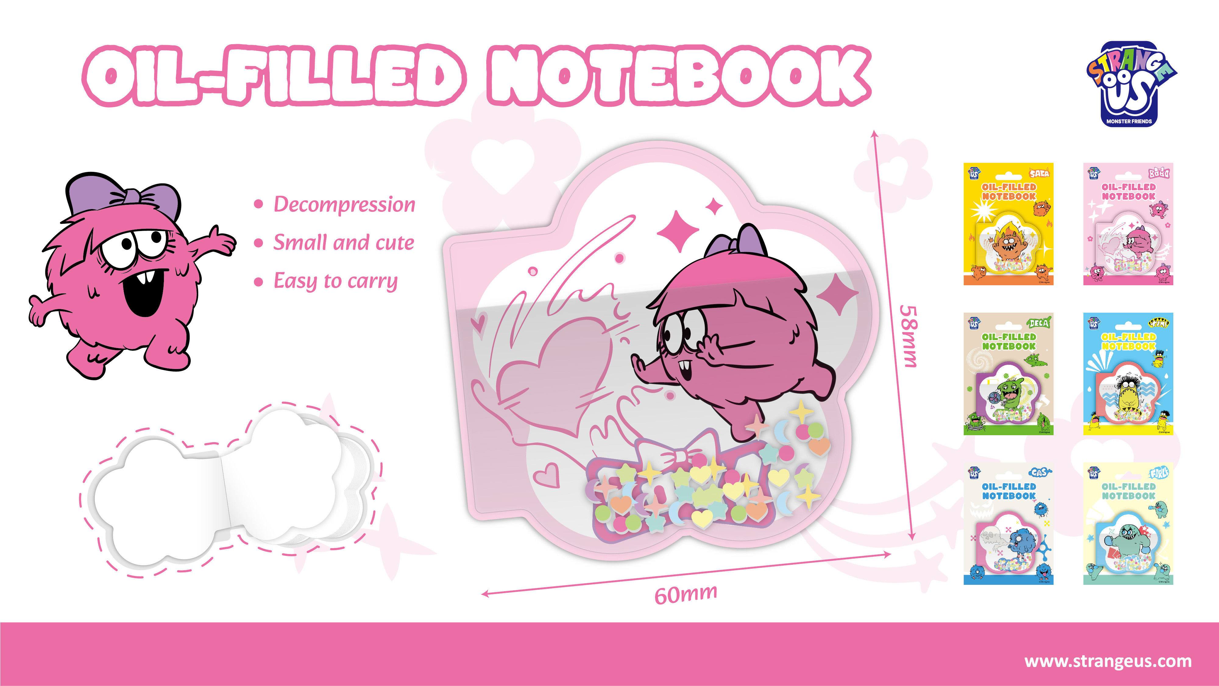 Cute Monster Click Pens