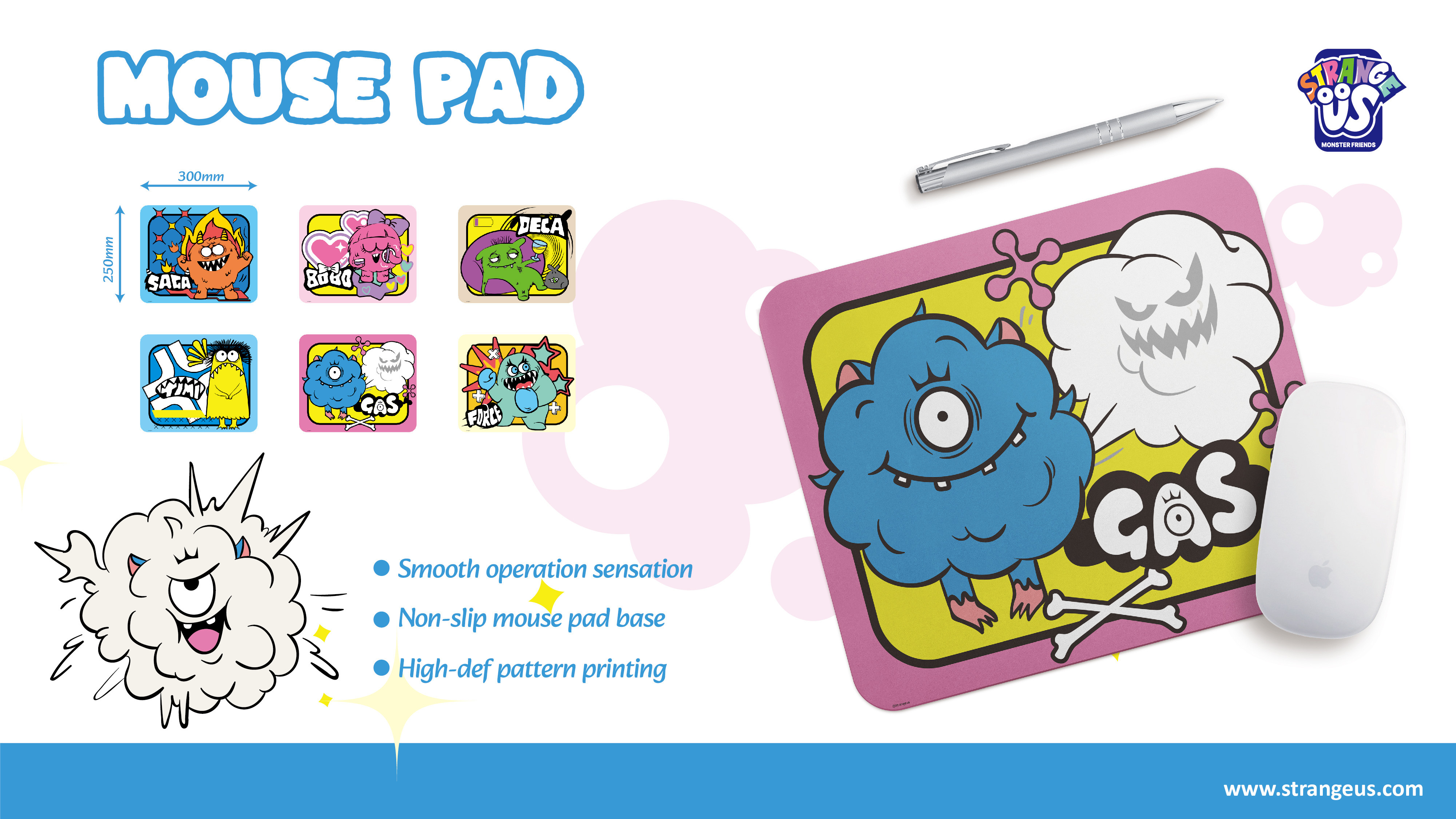 Cute Monster Click Pens