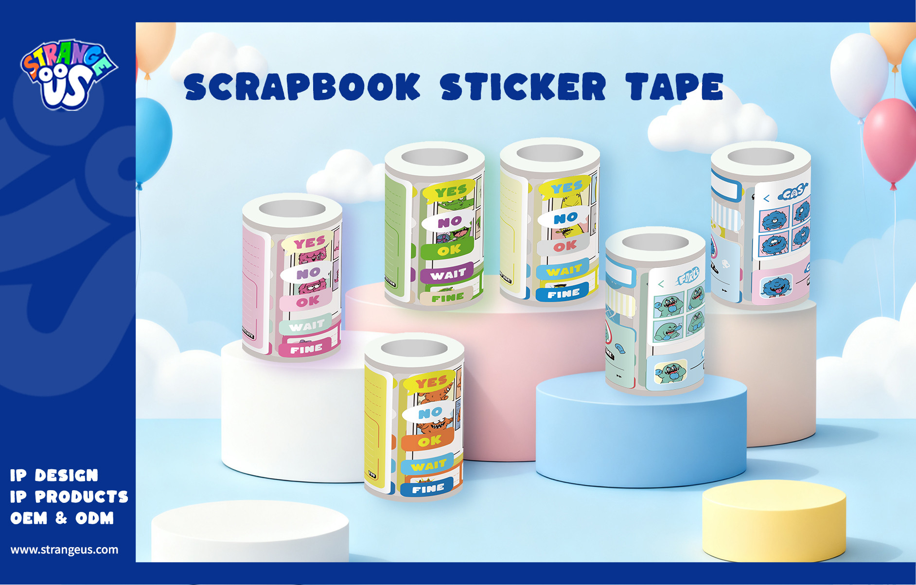 Cute Monster Click Pens