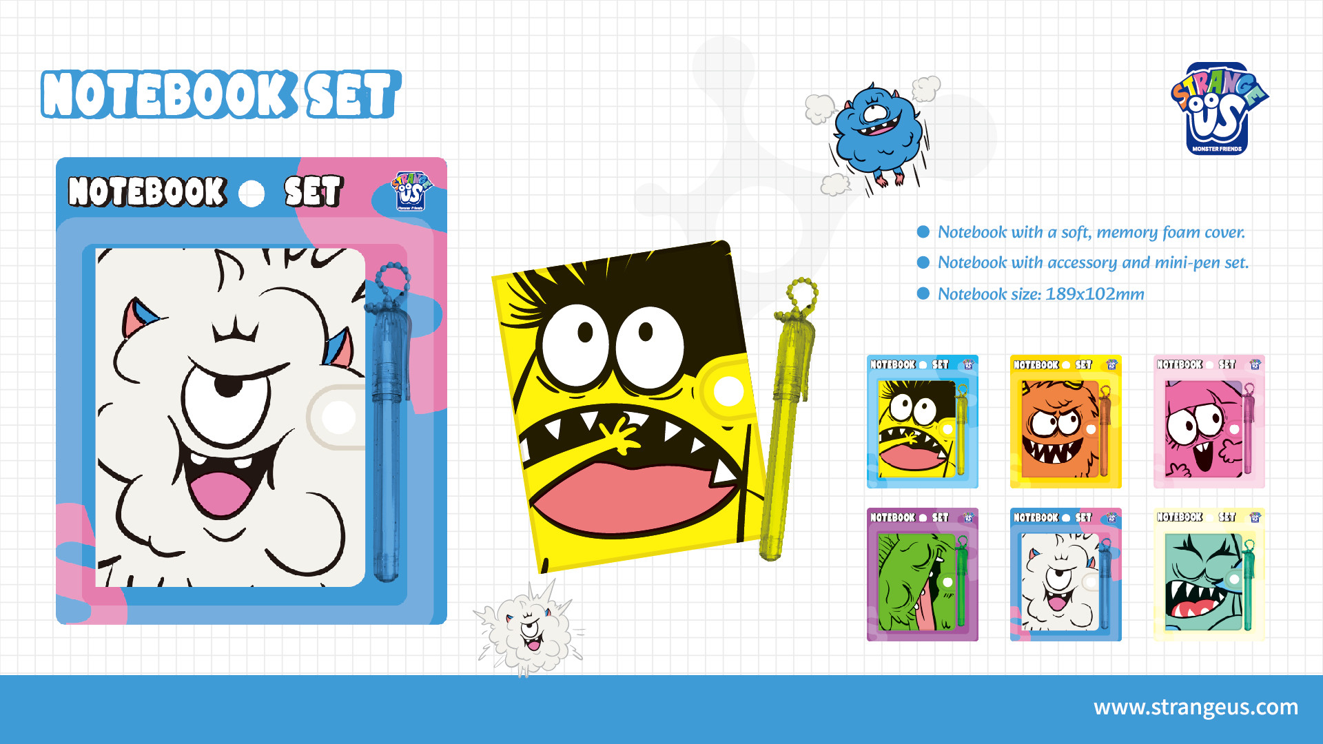 Cute Monster Click Pens