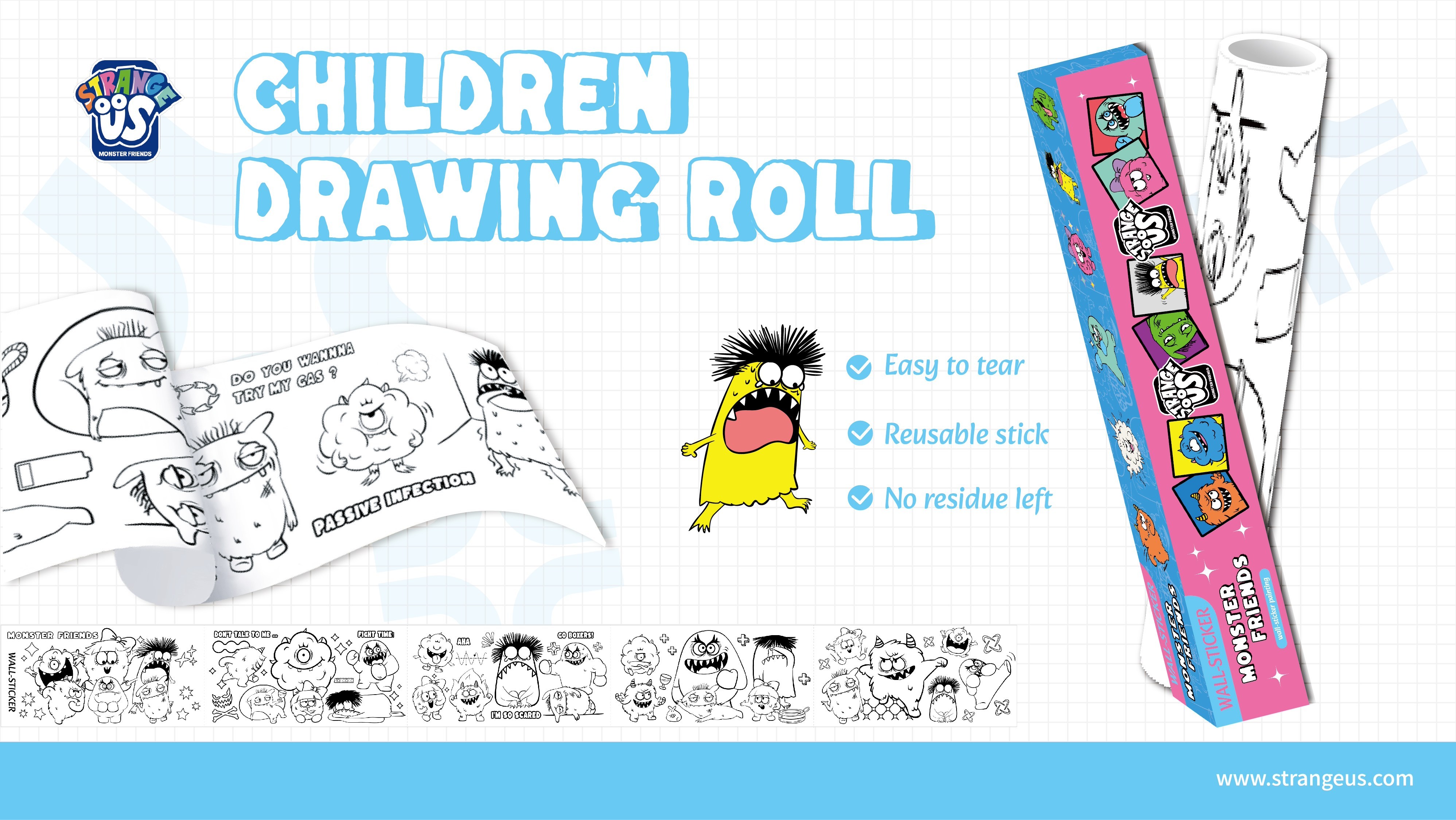 Monster Children drawing doll poster