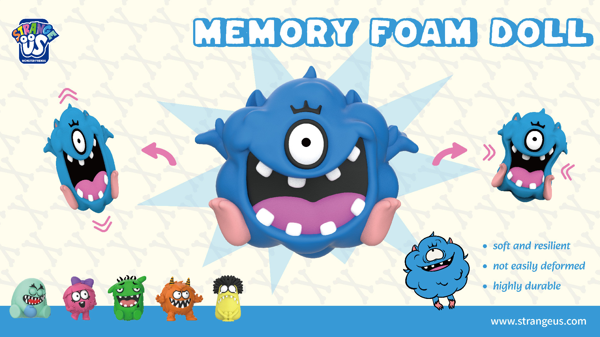 小怪兽解压玩偶