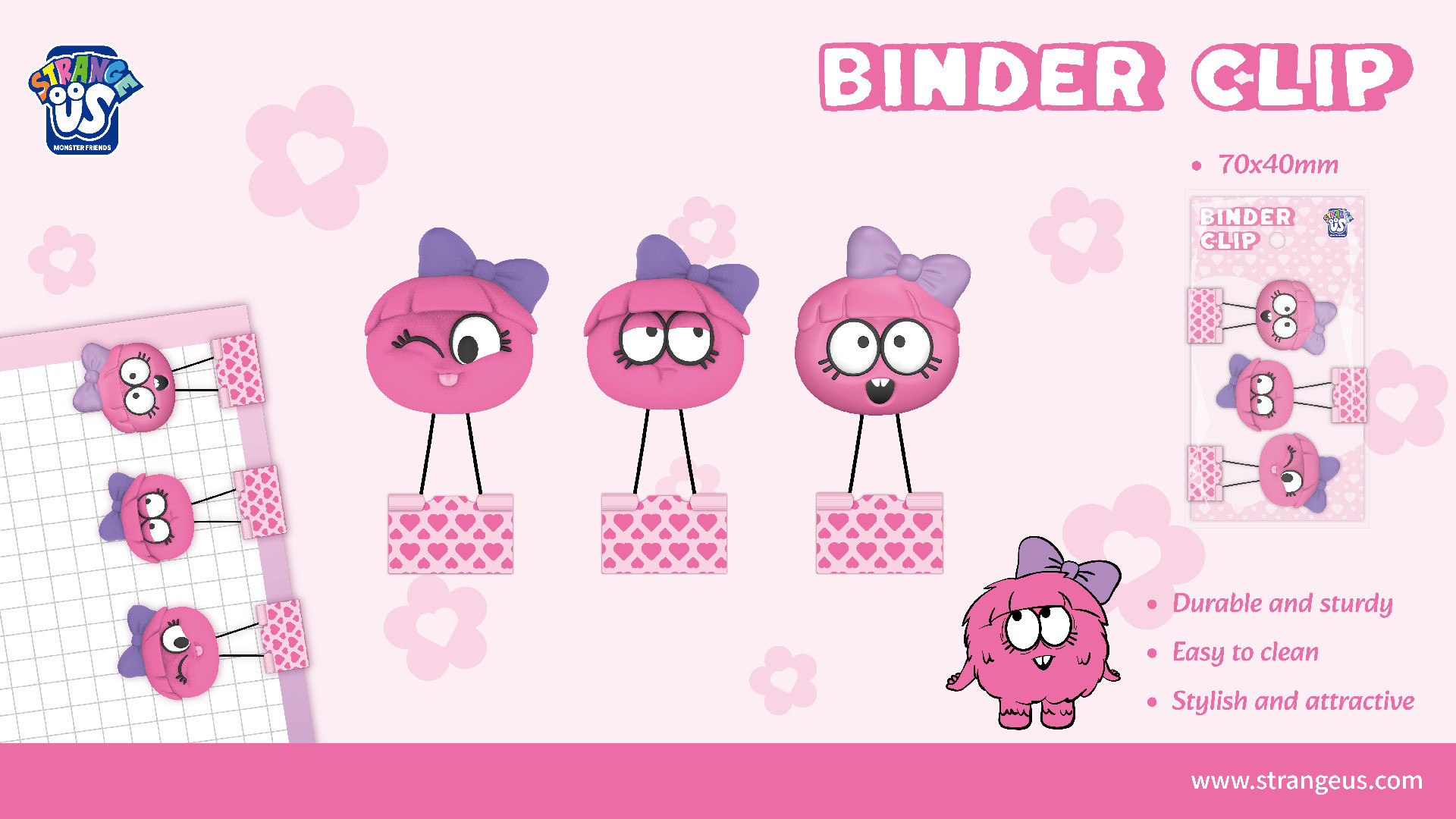 Cute Monster Click Pens