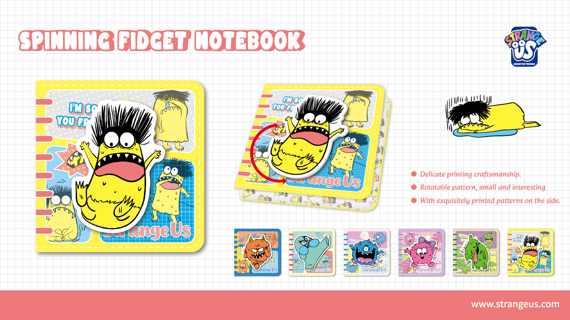 Cute Monster Click Pens