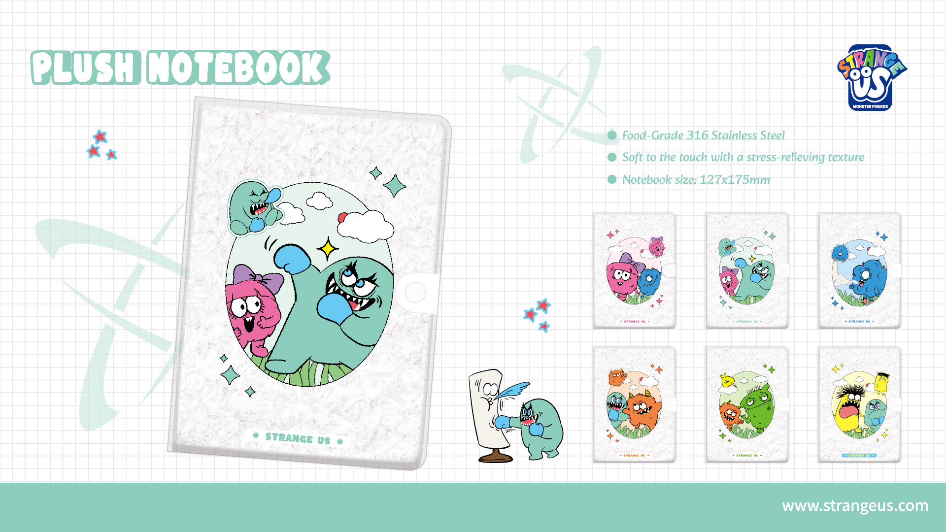 Cute Monster Click Pens