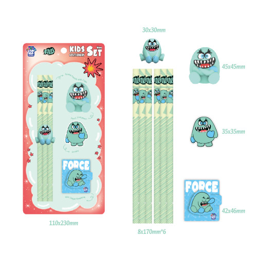 Monster Kids Stationery Set