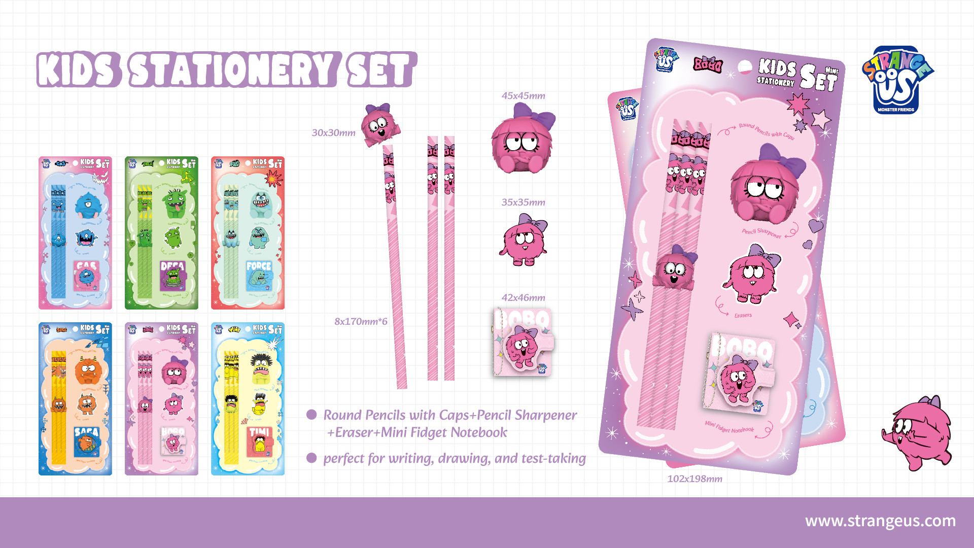 Cute Monster Click Pens