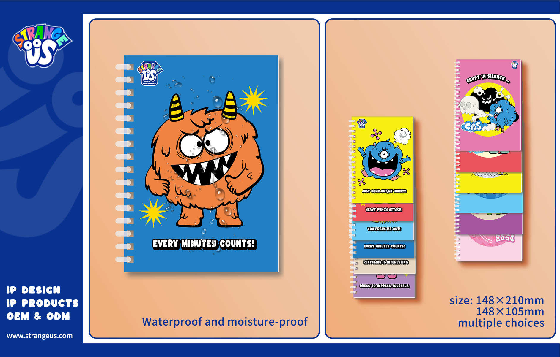 Cute Monster Click Pens