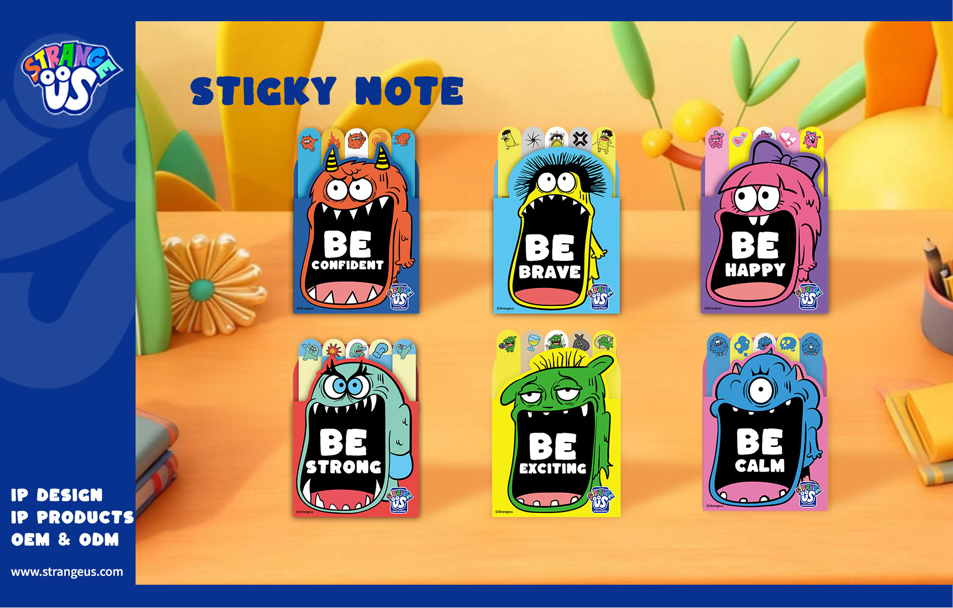 Cute Monster Click Pens