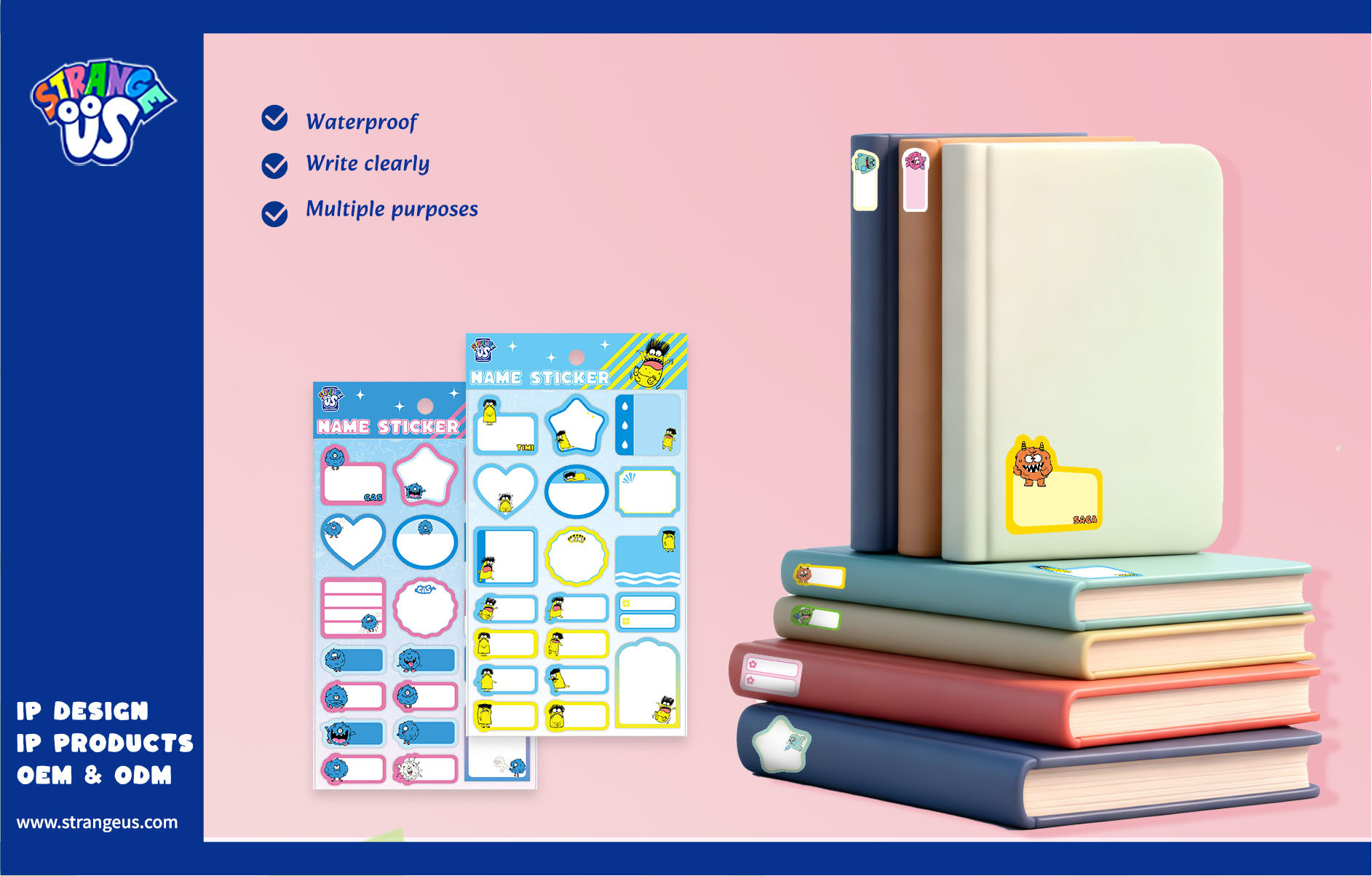 Cute Monster Click Pens