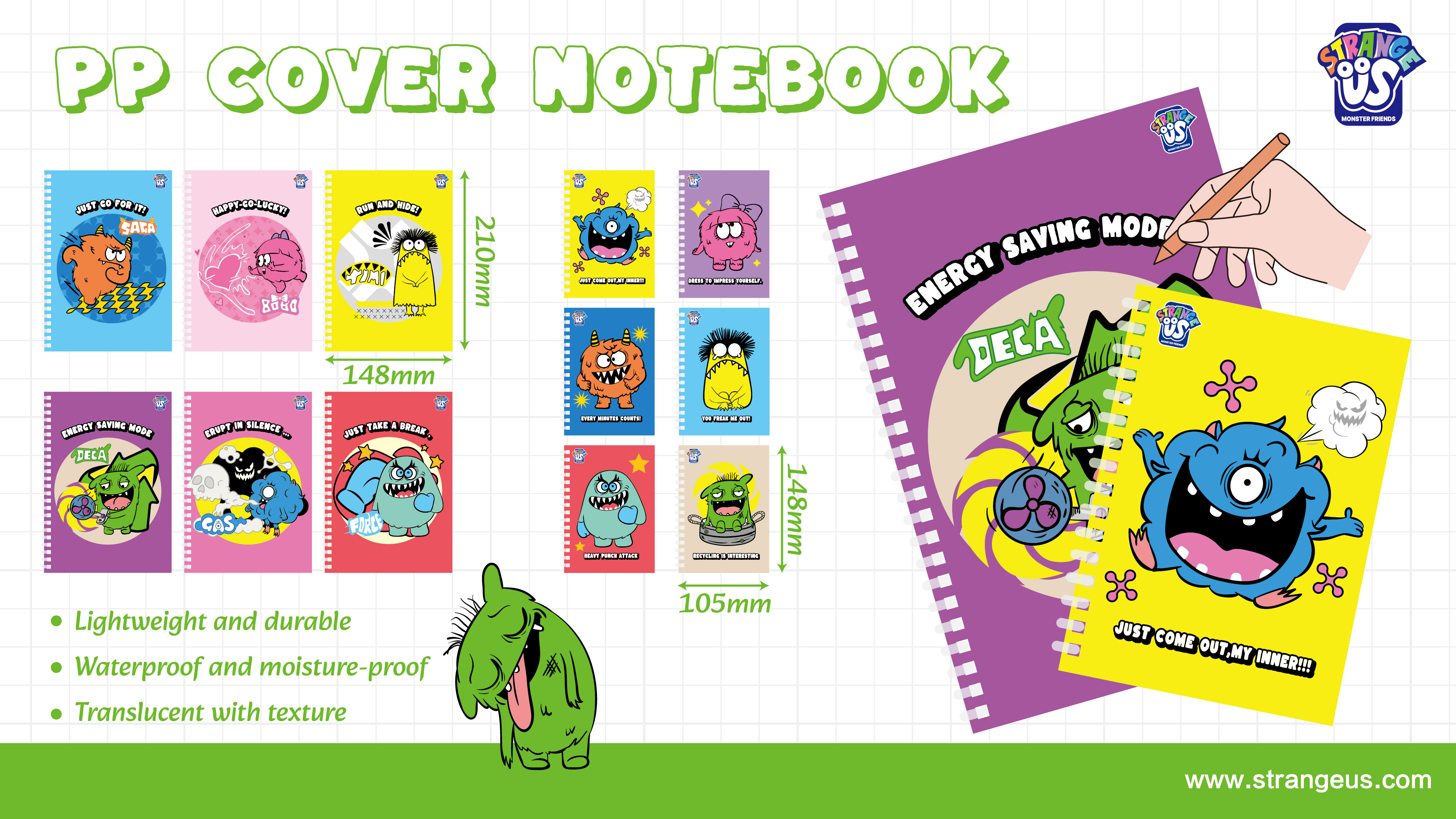 Cute Monster Click Pens