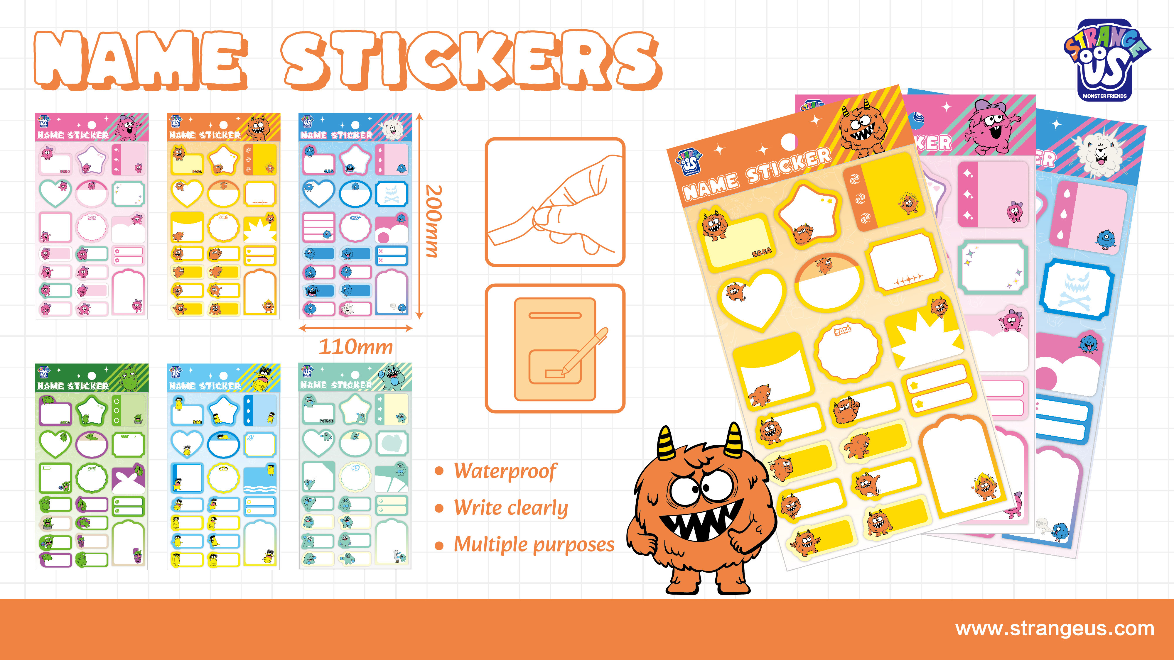 Cute Monster Click Pens