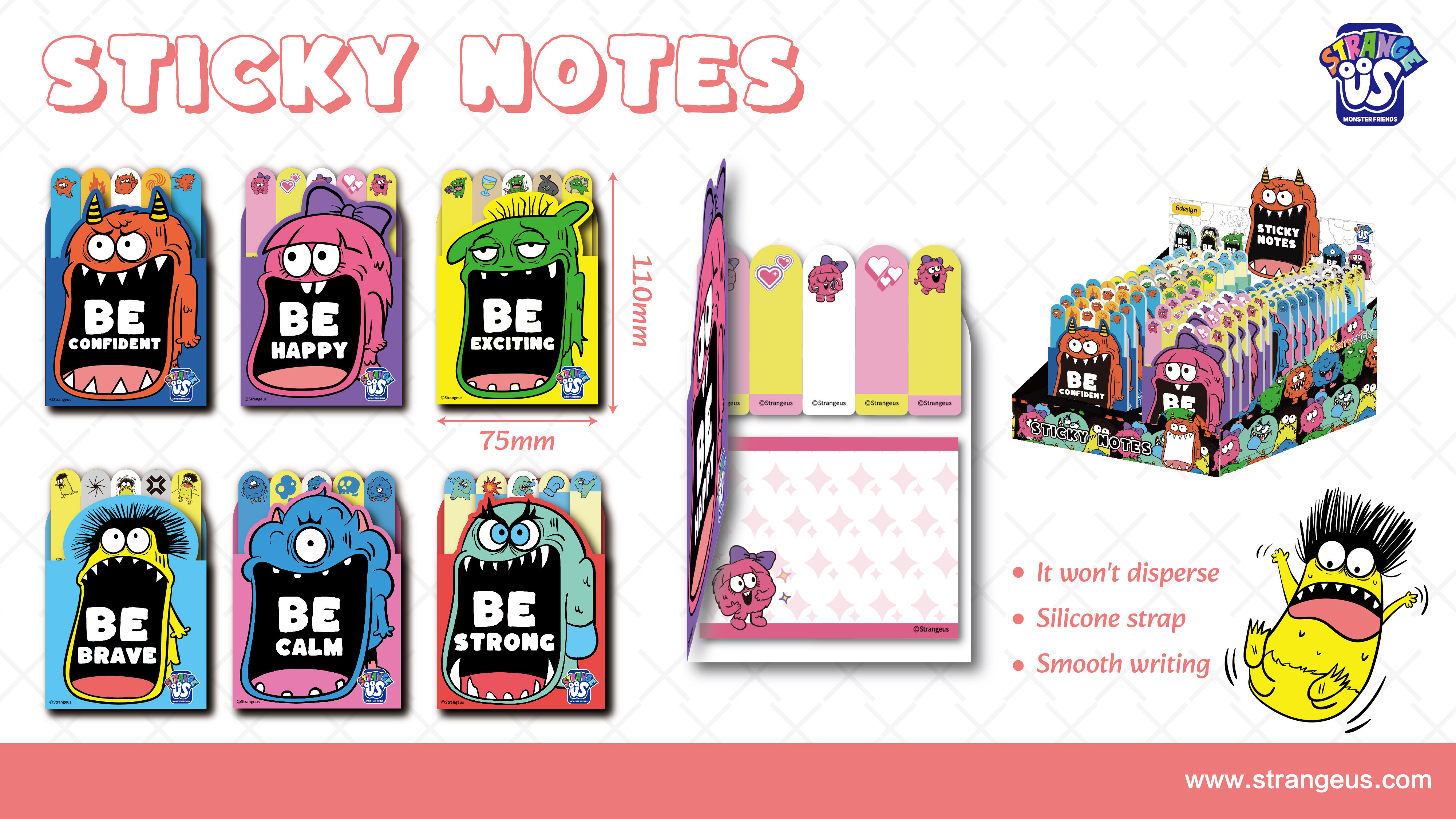 Cute Monster Click Pens