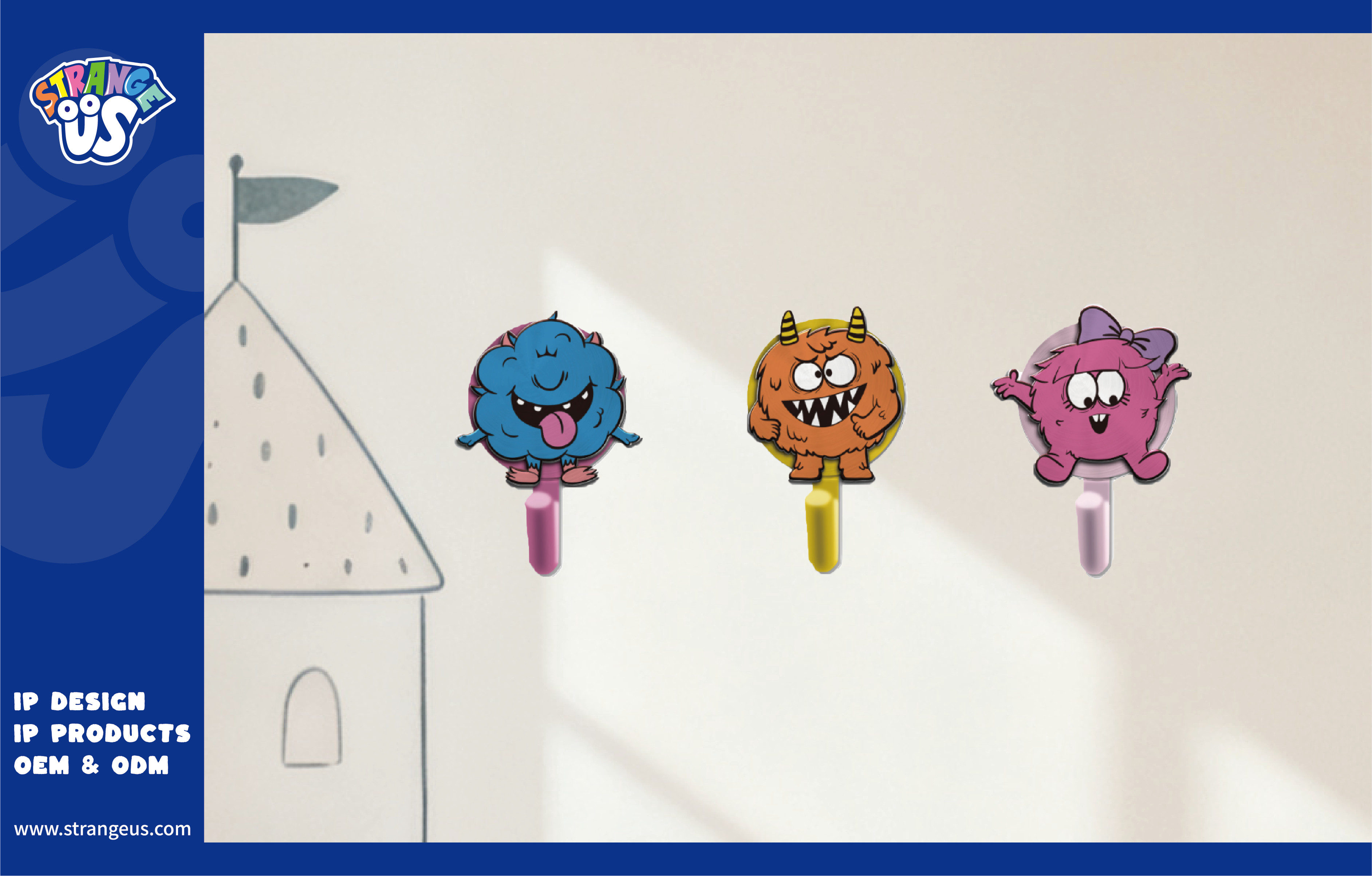 Cute Monster Click Pens