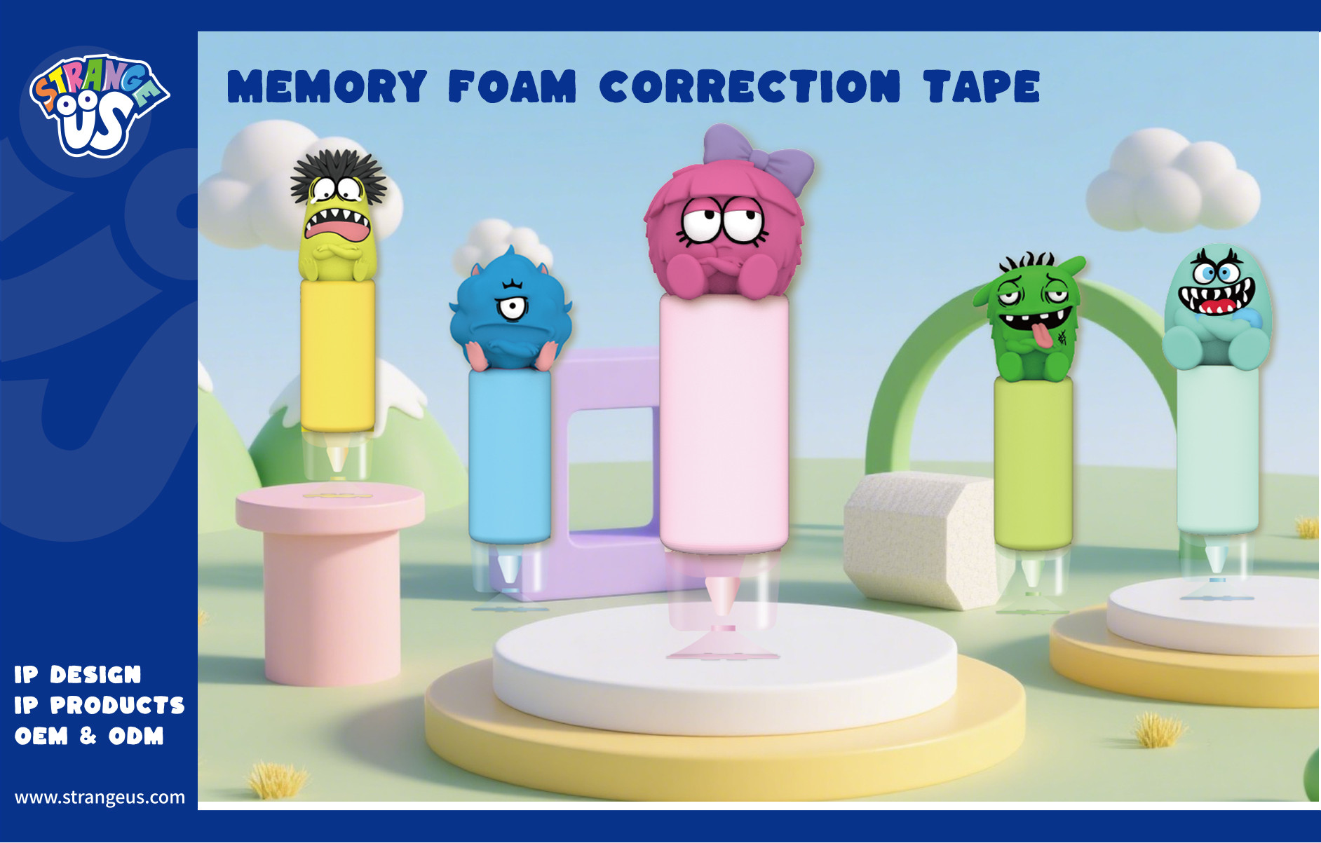 Cute Monster Click Pens