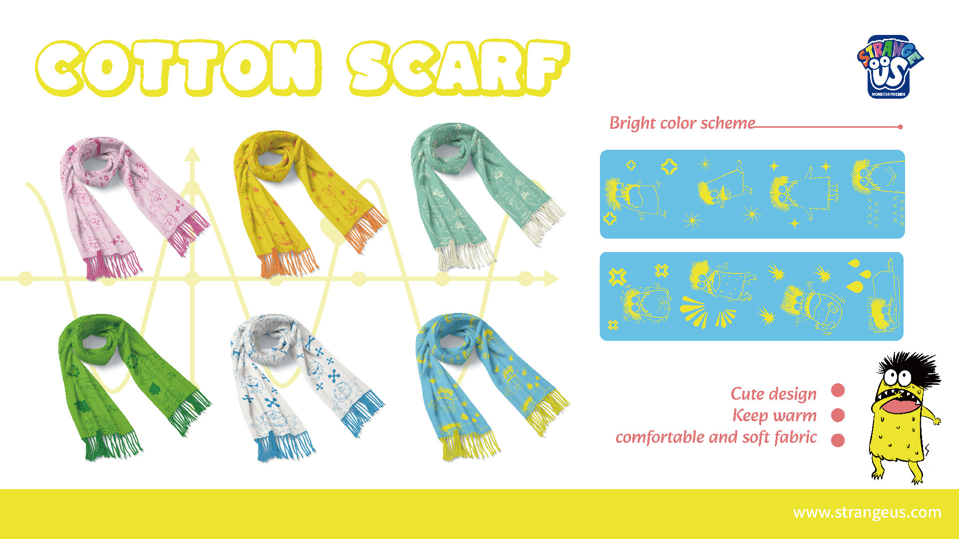 Cute Monster Click Pens