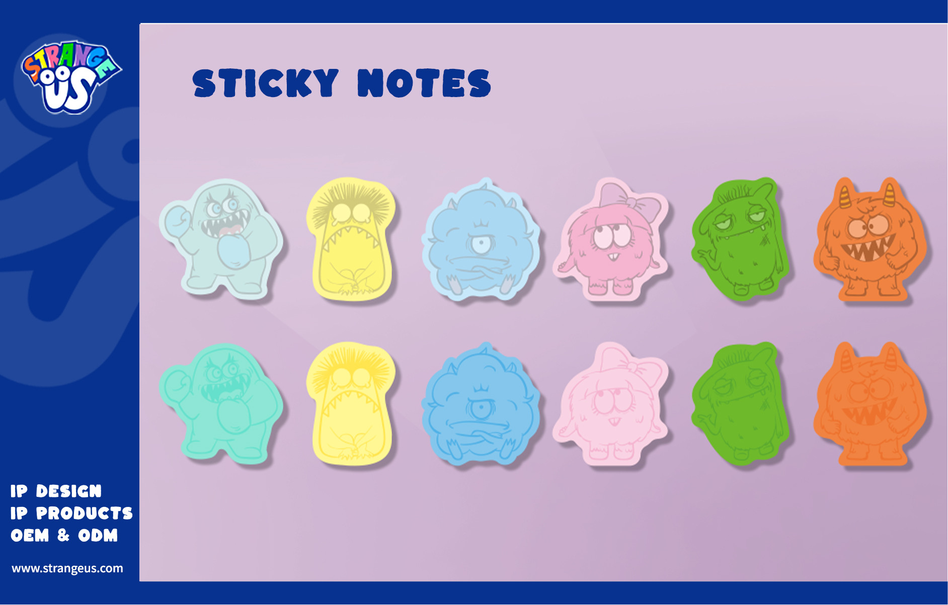 Cute Monster Click Pens