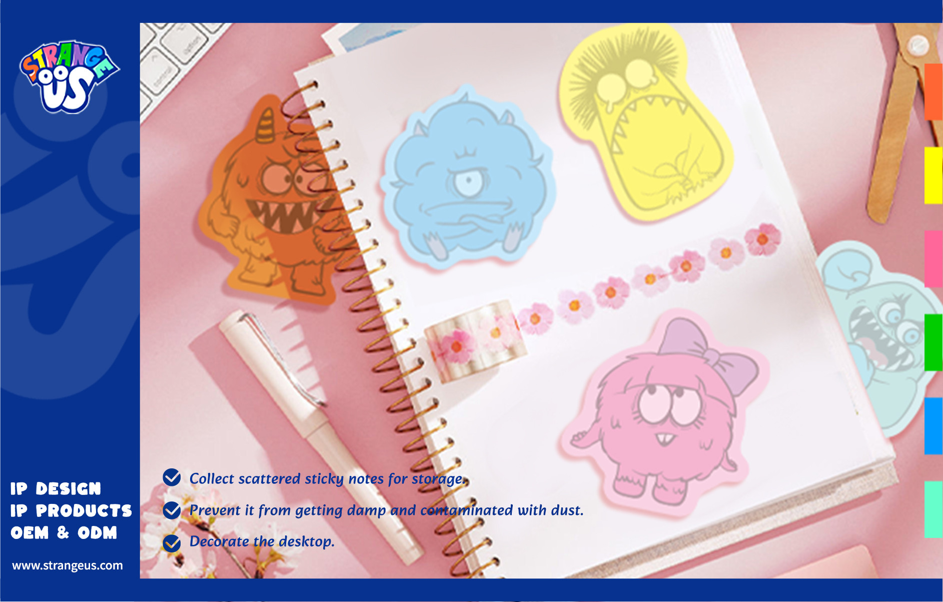 Cute Monster Click Pens