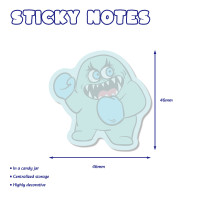 Monster Shape Sticky Notes in Candy Jar