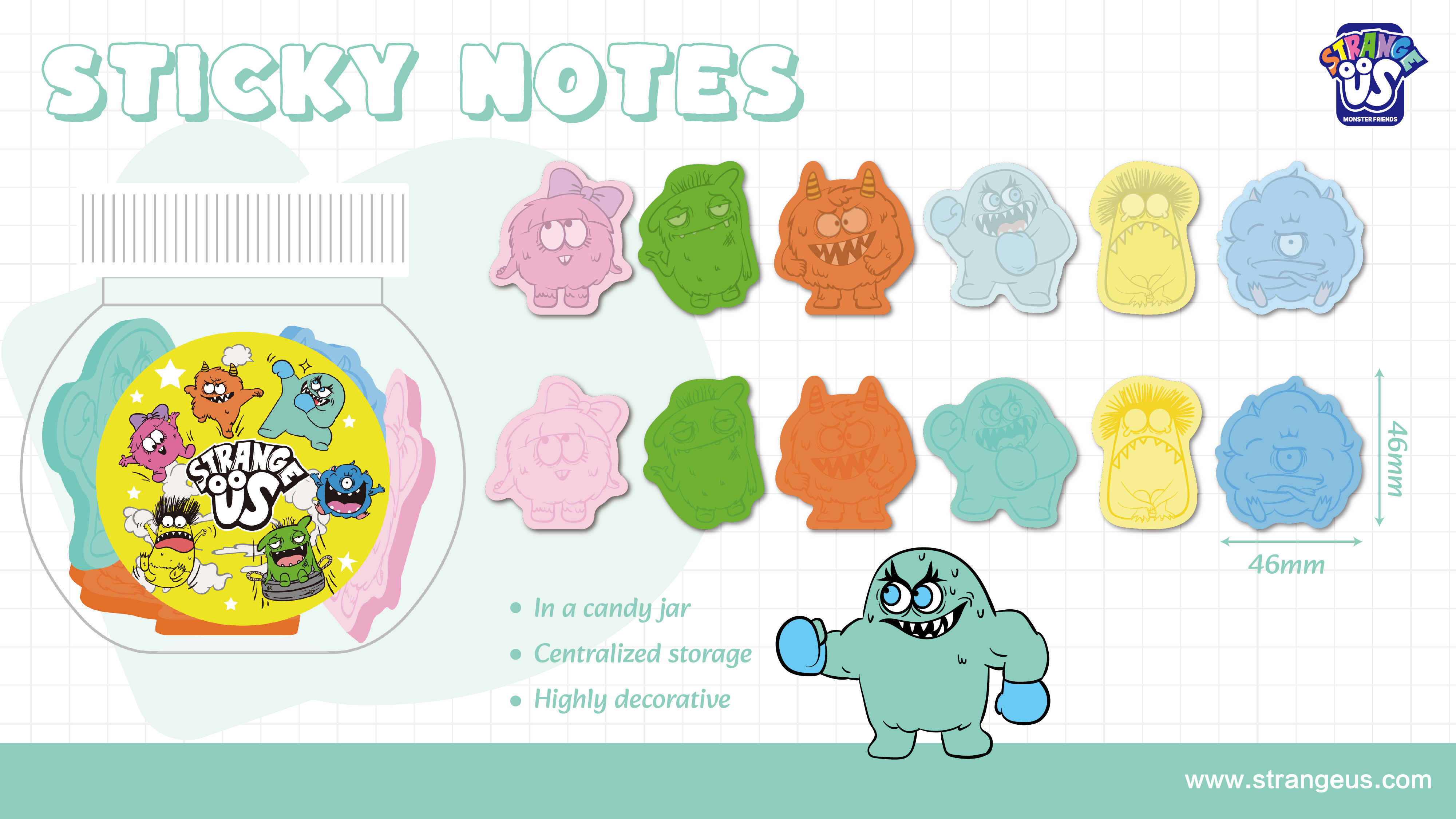 Cute Monster Click Pens