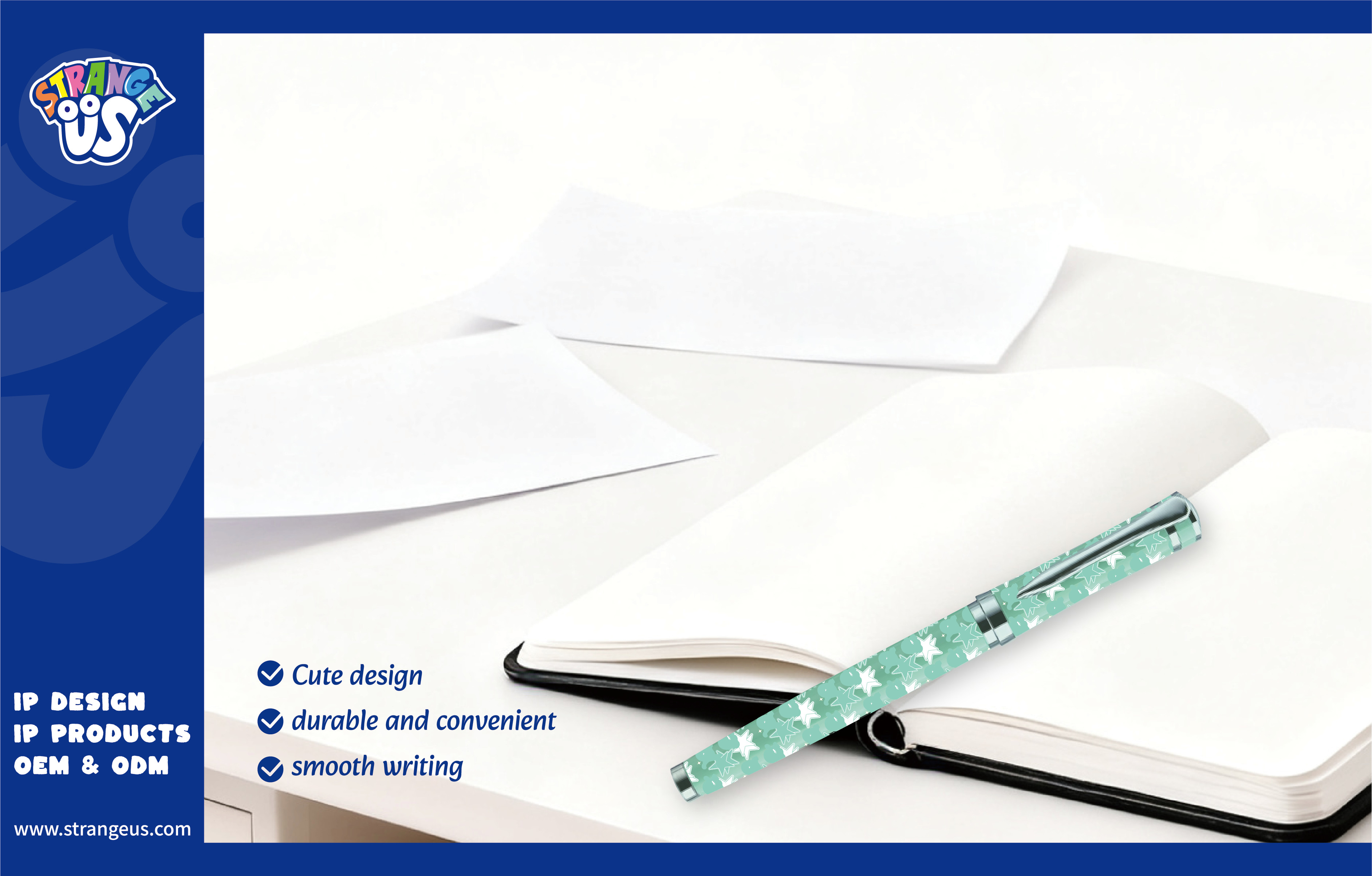 Cute Monster Click Pens