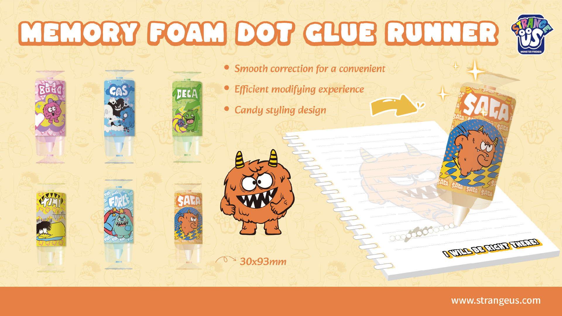 Cute Monster Click Pens