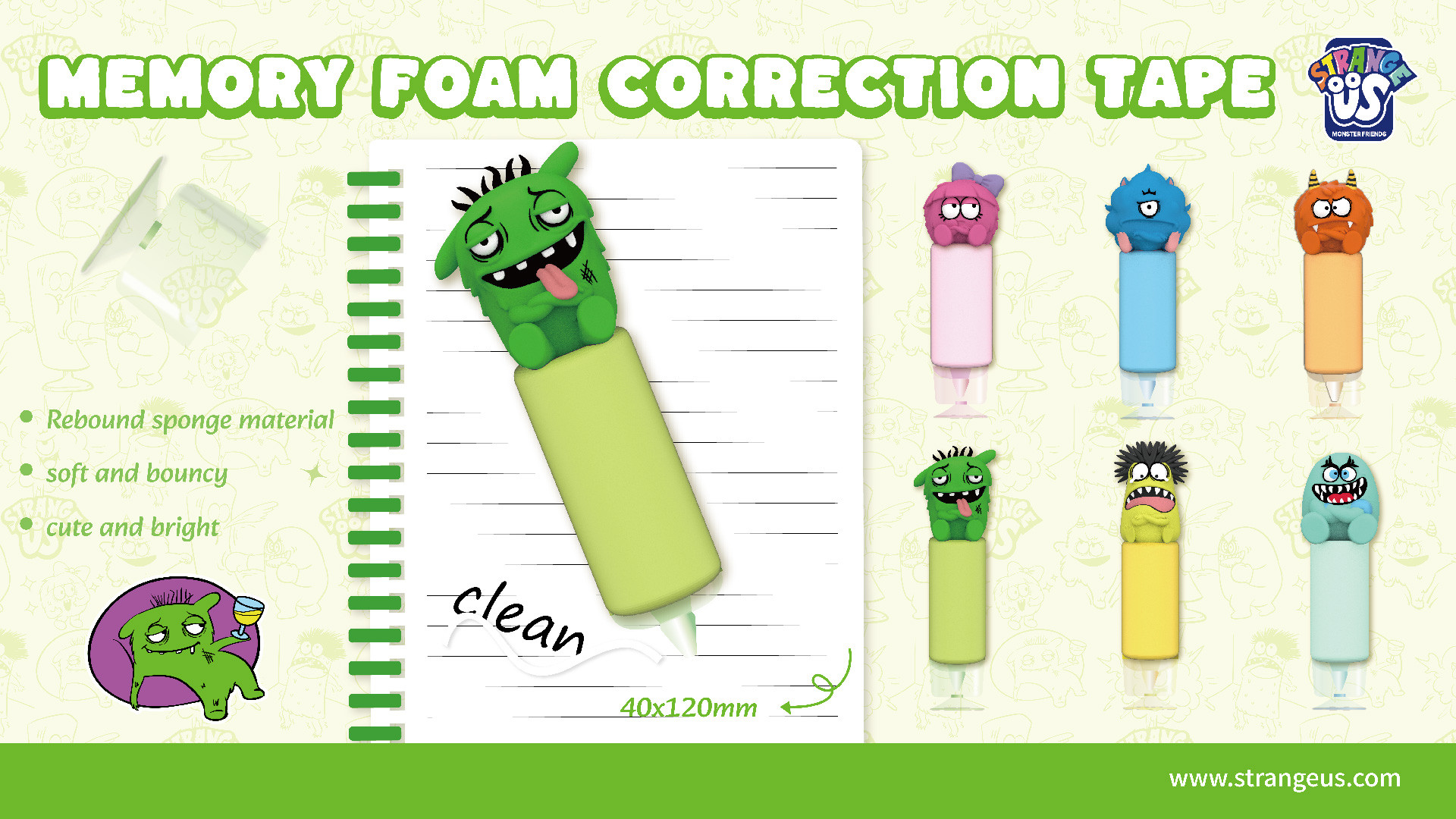 Cute Monster Click Pens