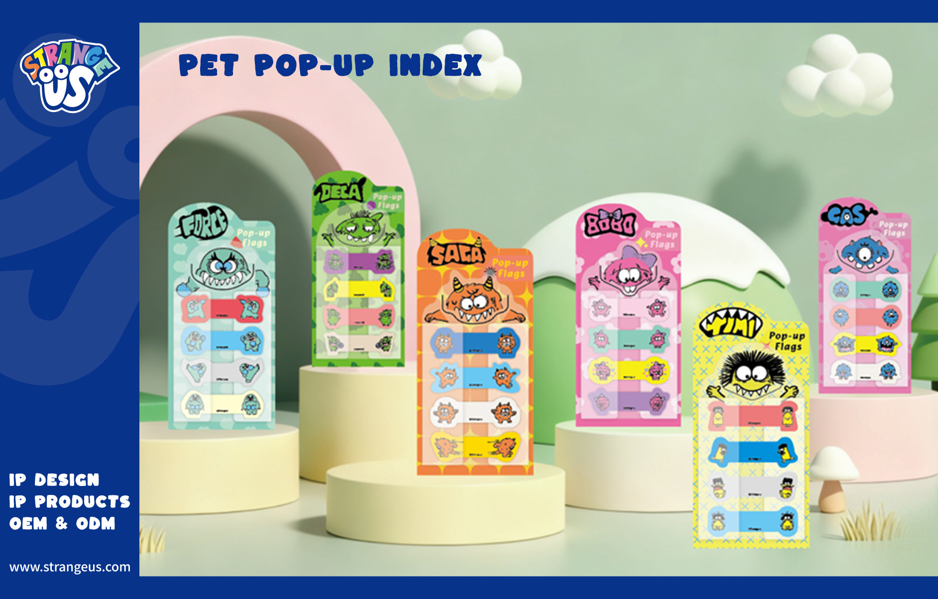 Cute Monster Click Pens