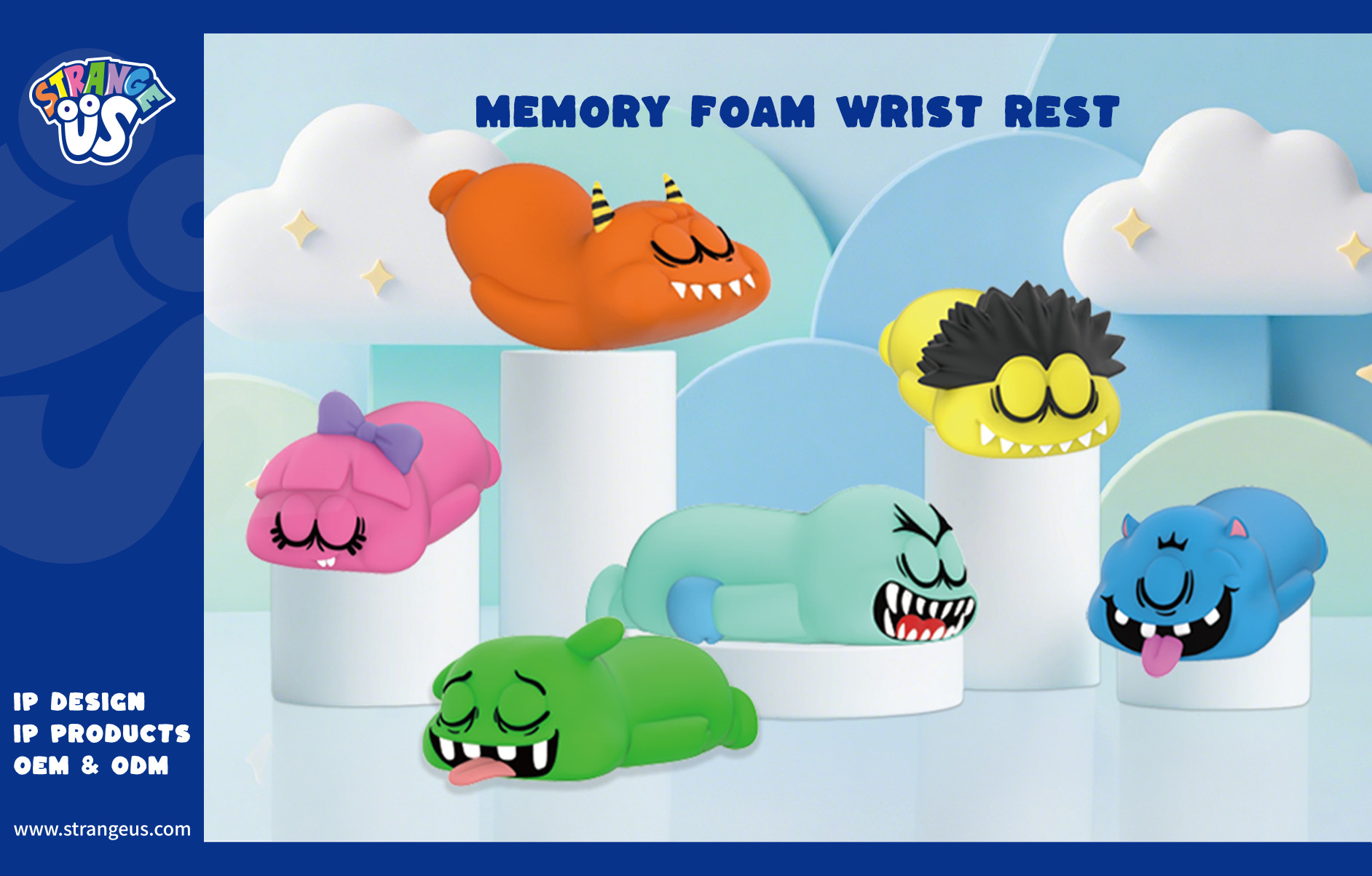 Cute Monster Click Pens