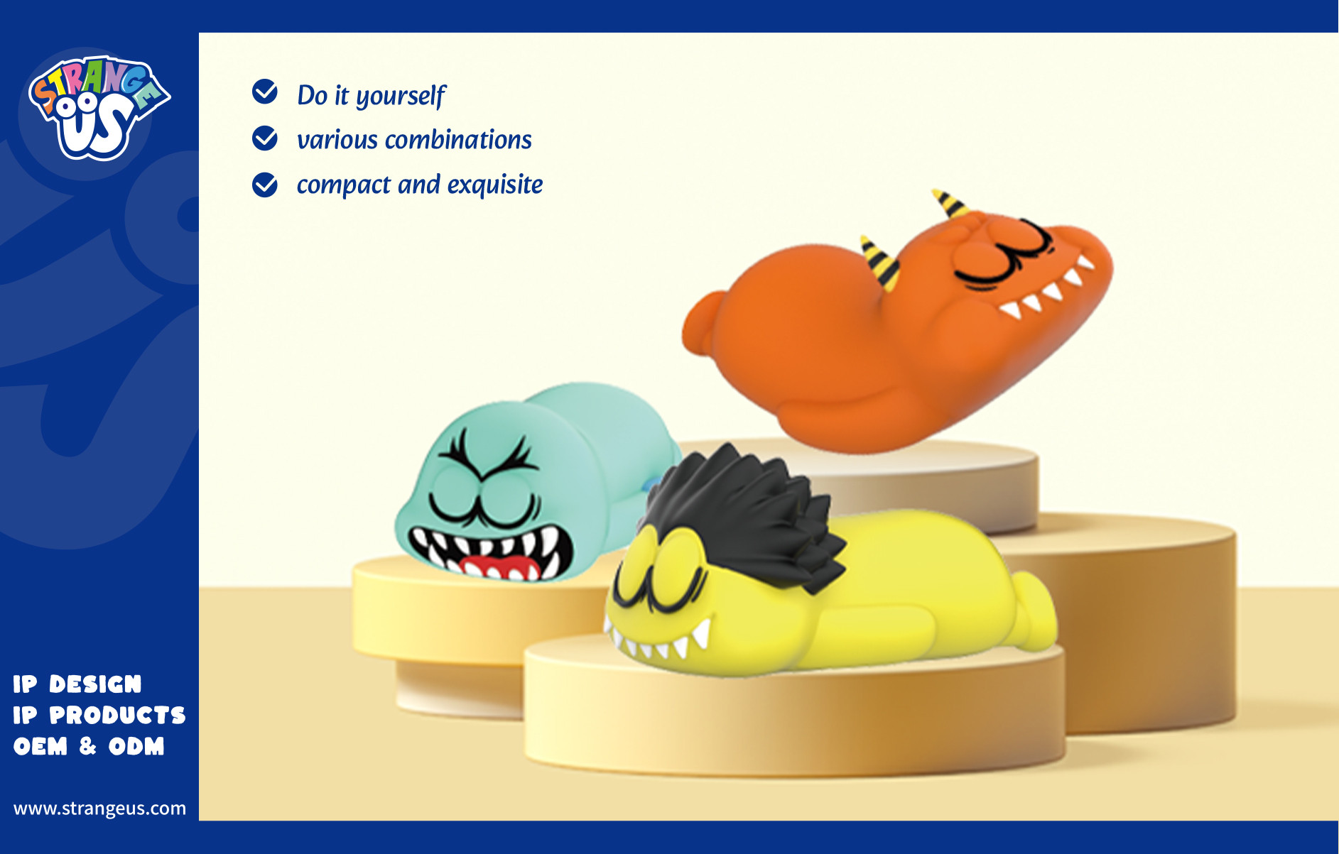 Cute Monster Click Pens