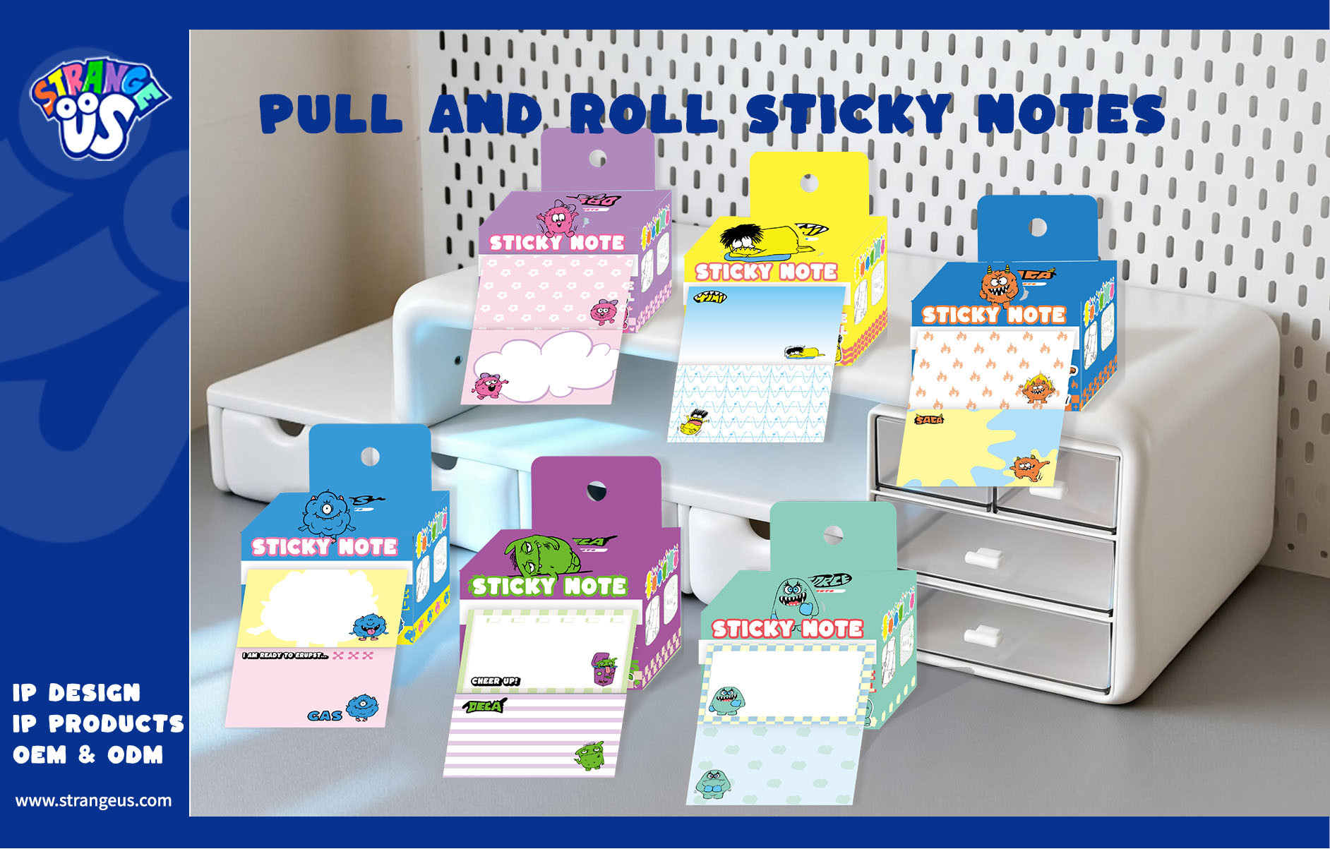 Cute Monster Click Pens