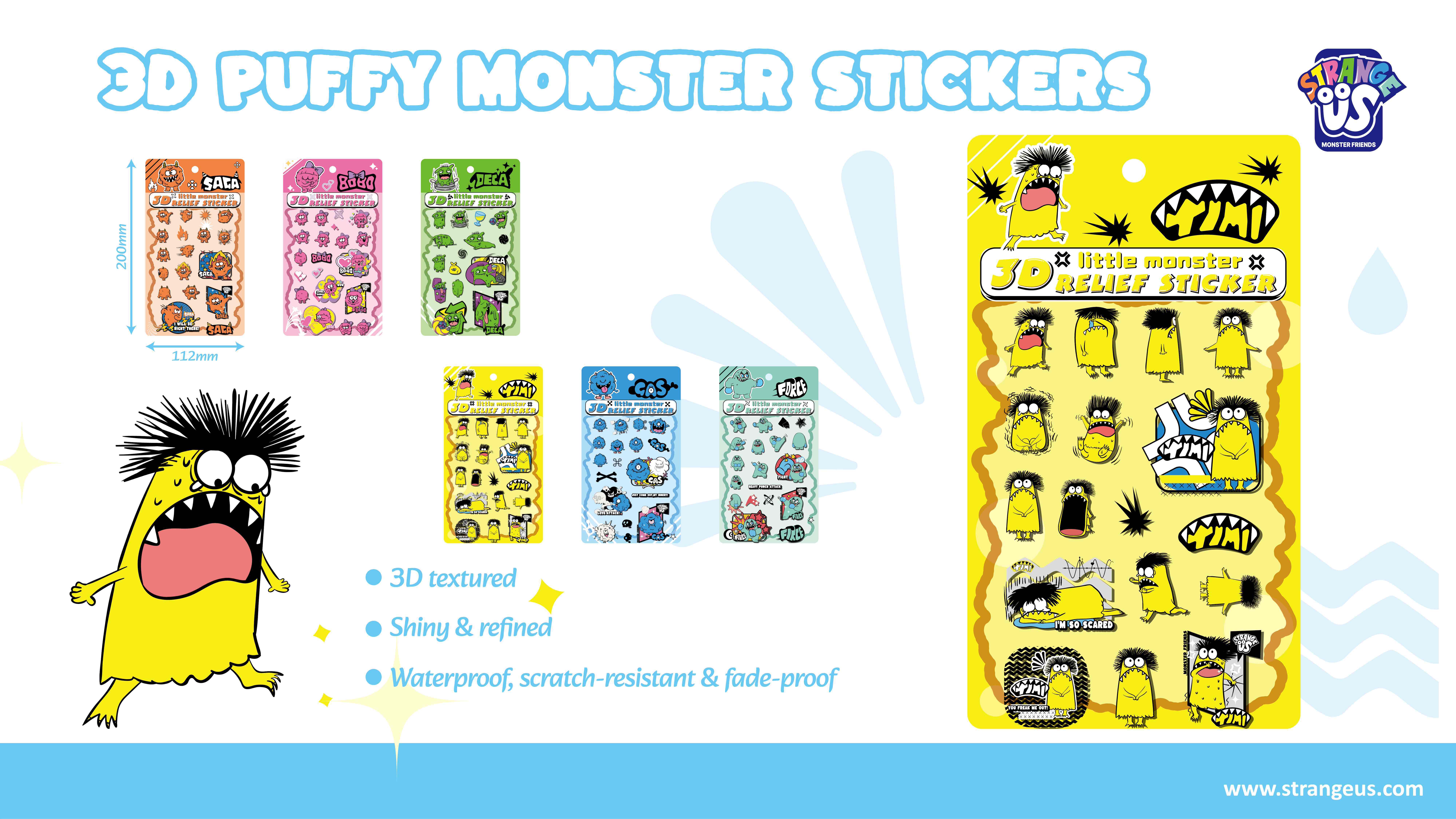Cute Monster Click Pens