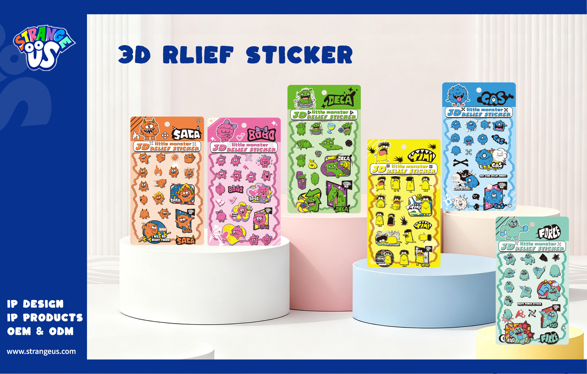 Cute Monster Click Pens