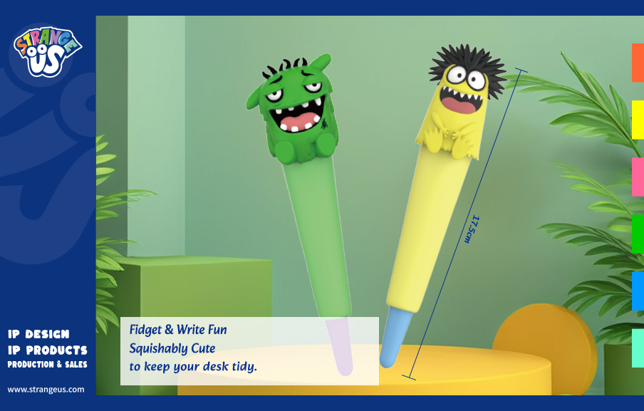 Cute Monster Click Pens