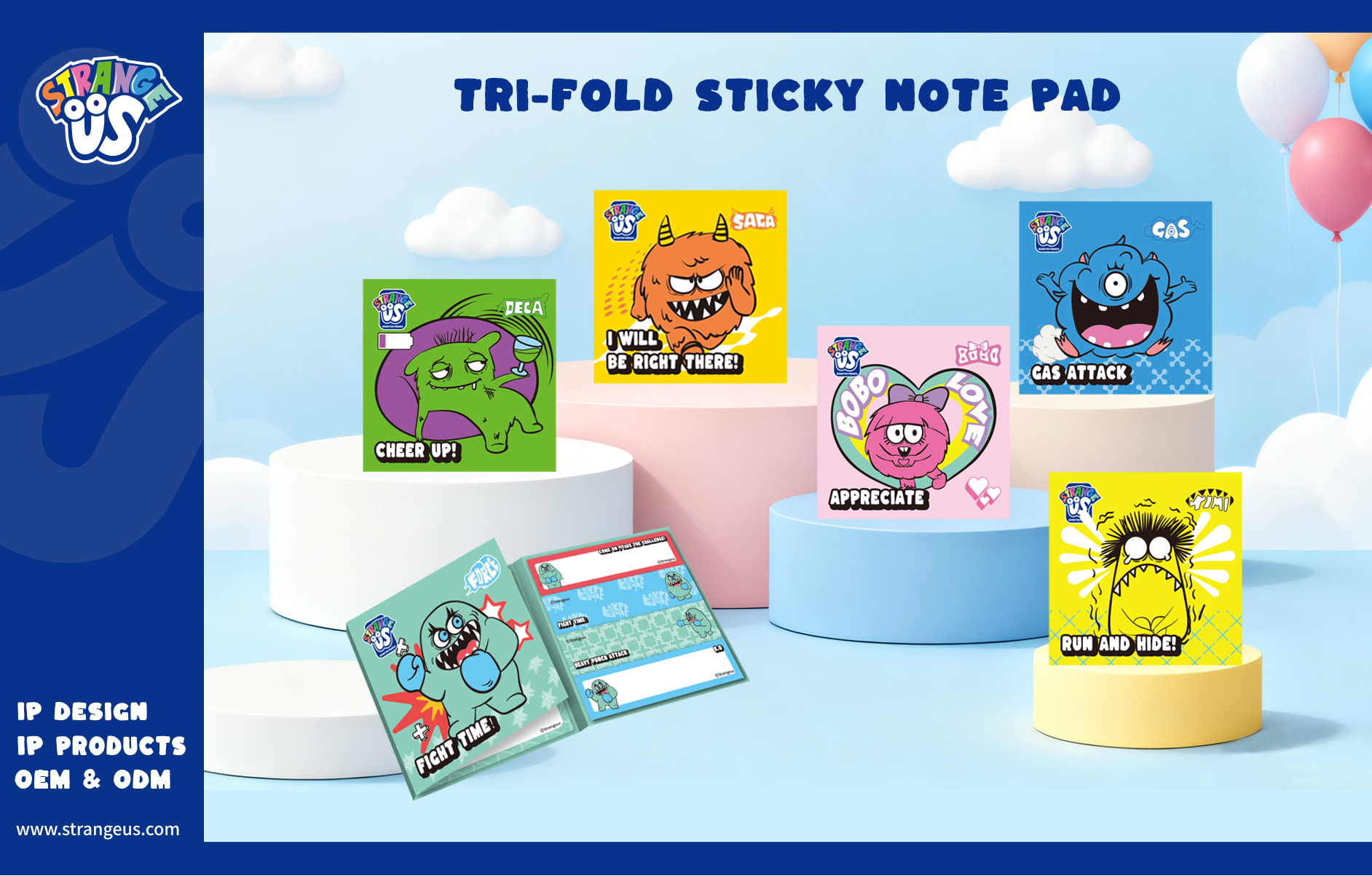 Cute Monster Click Pens