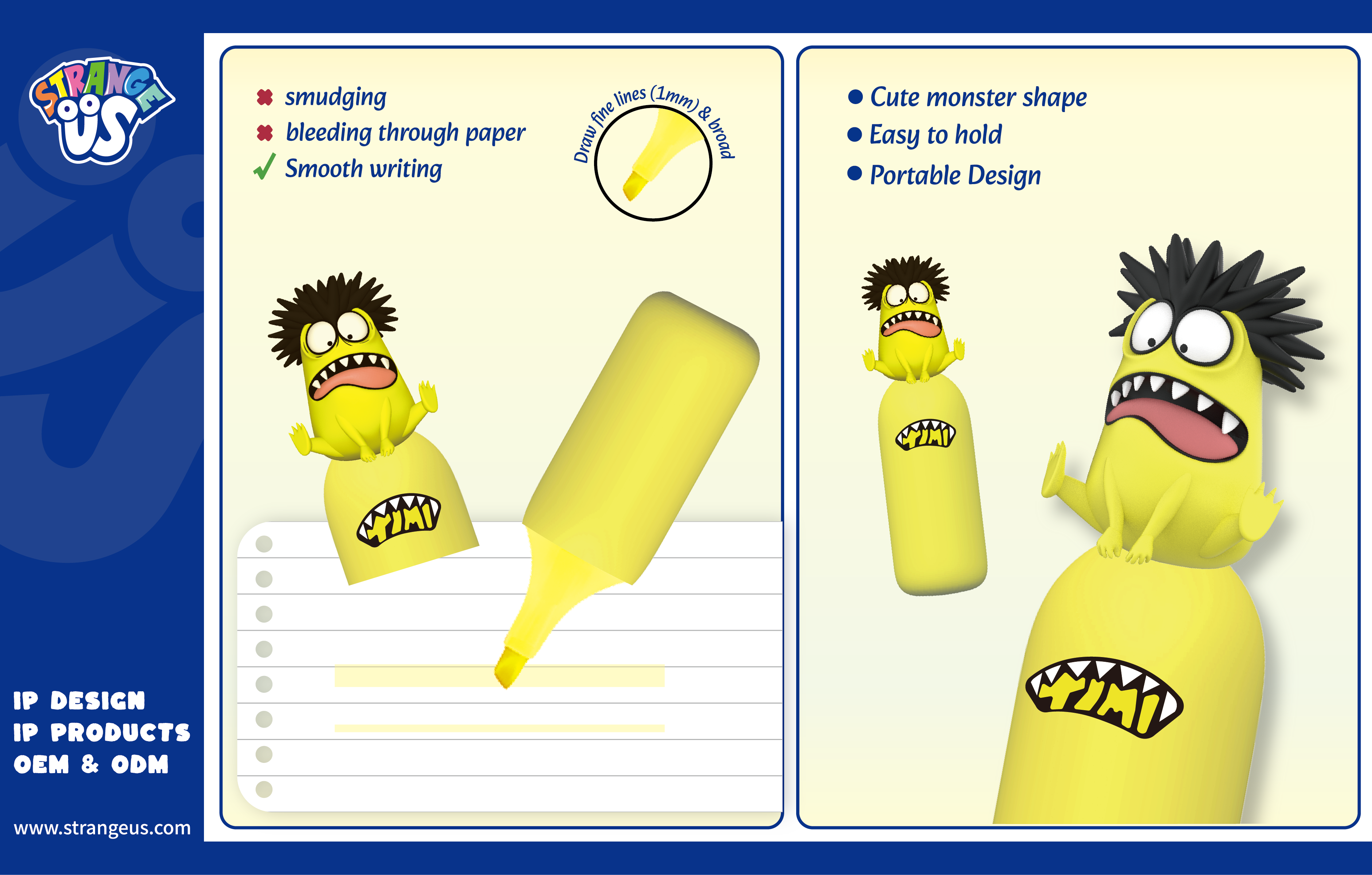 Cute Monster Click Pens