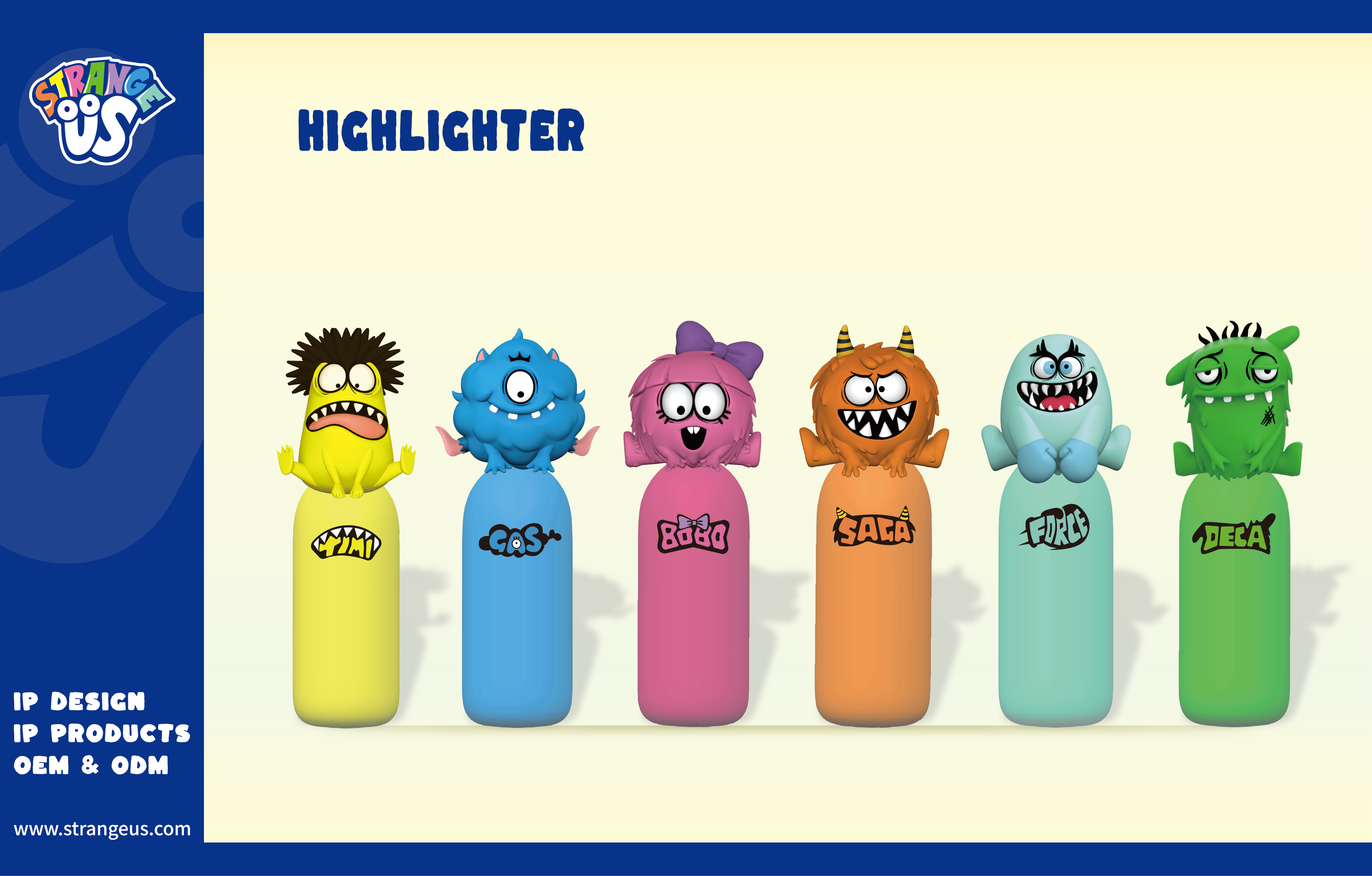 Cute Monster Click Pens