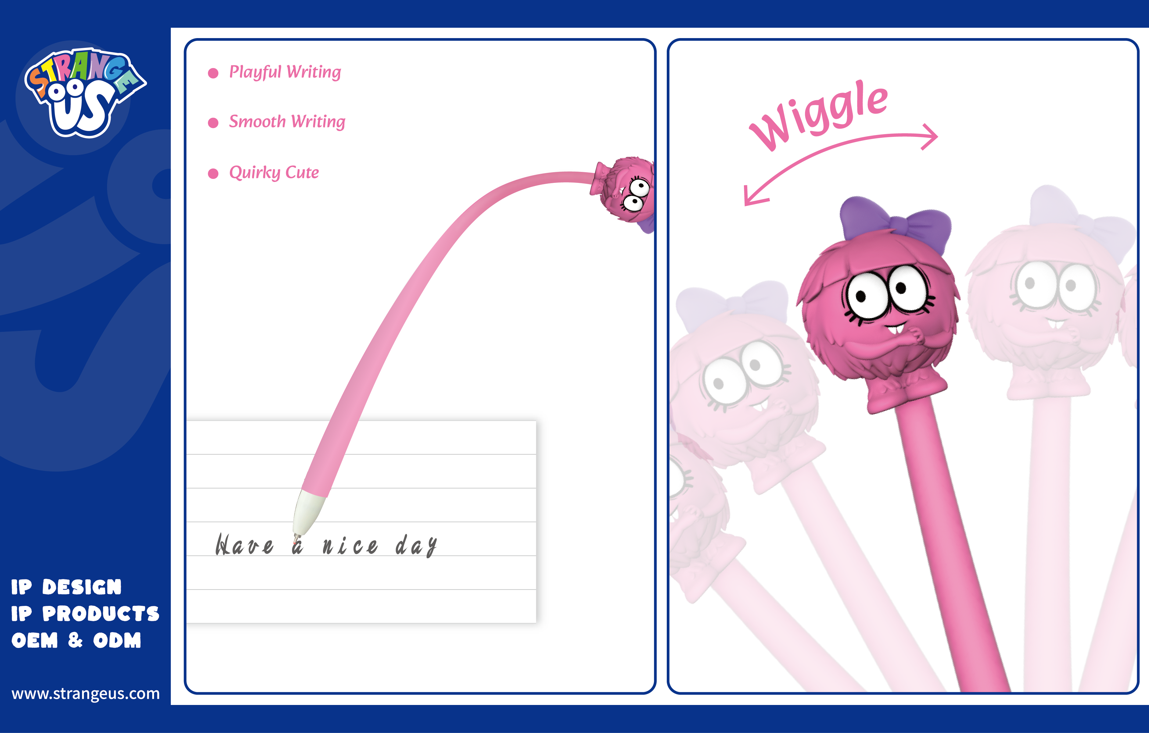 Cute Monster Click Pens