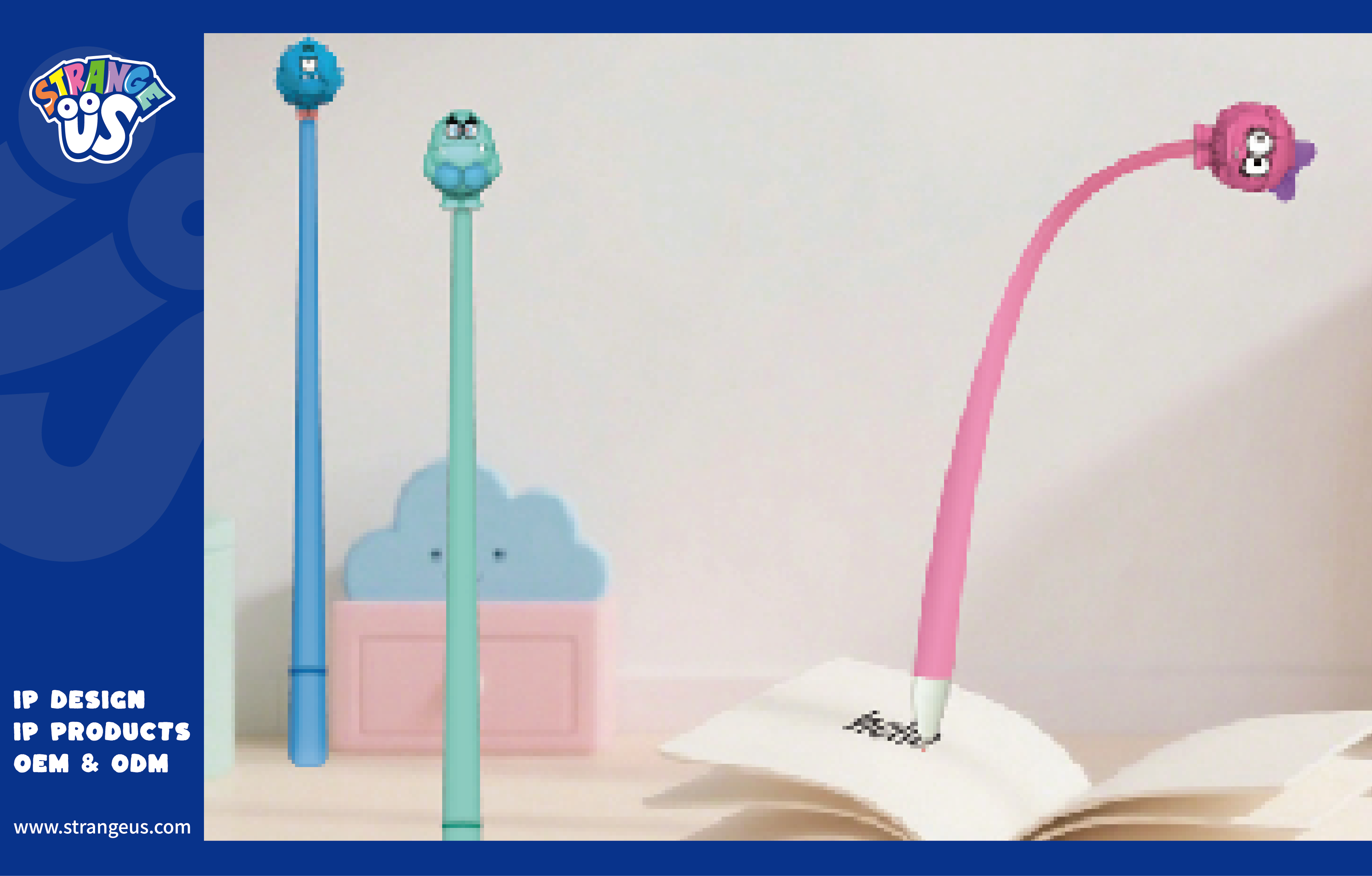 Cute Monster Click Pens